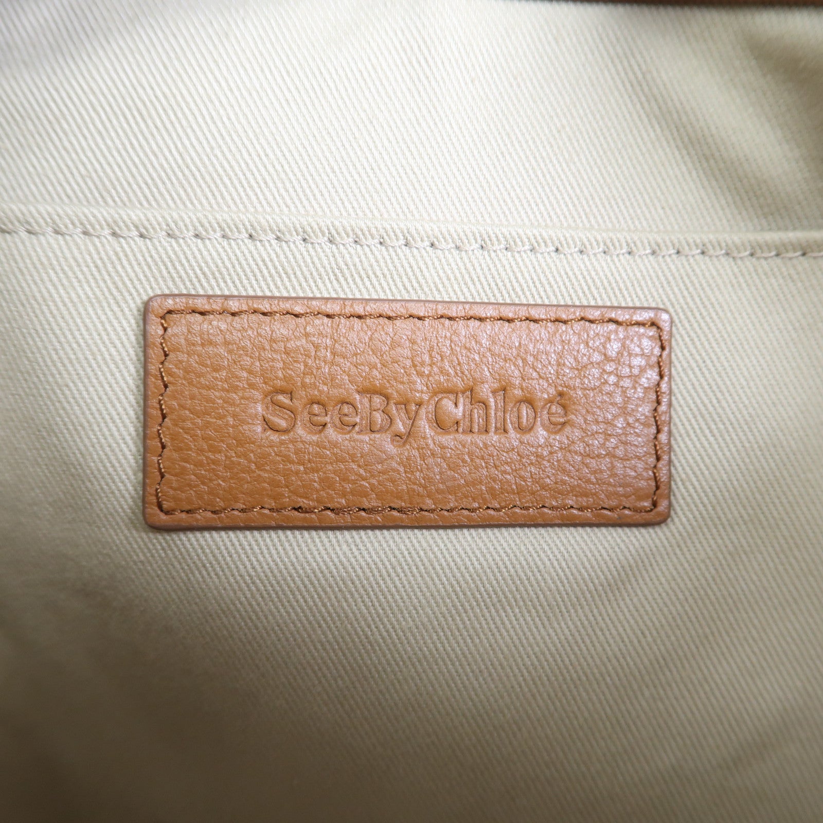 SEE BY CHLOE 牛皮皮革Shoulder Bag金扣手挽肩背兩用袋