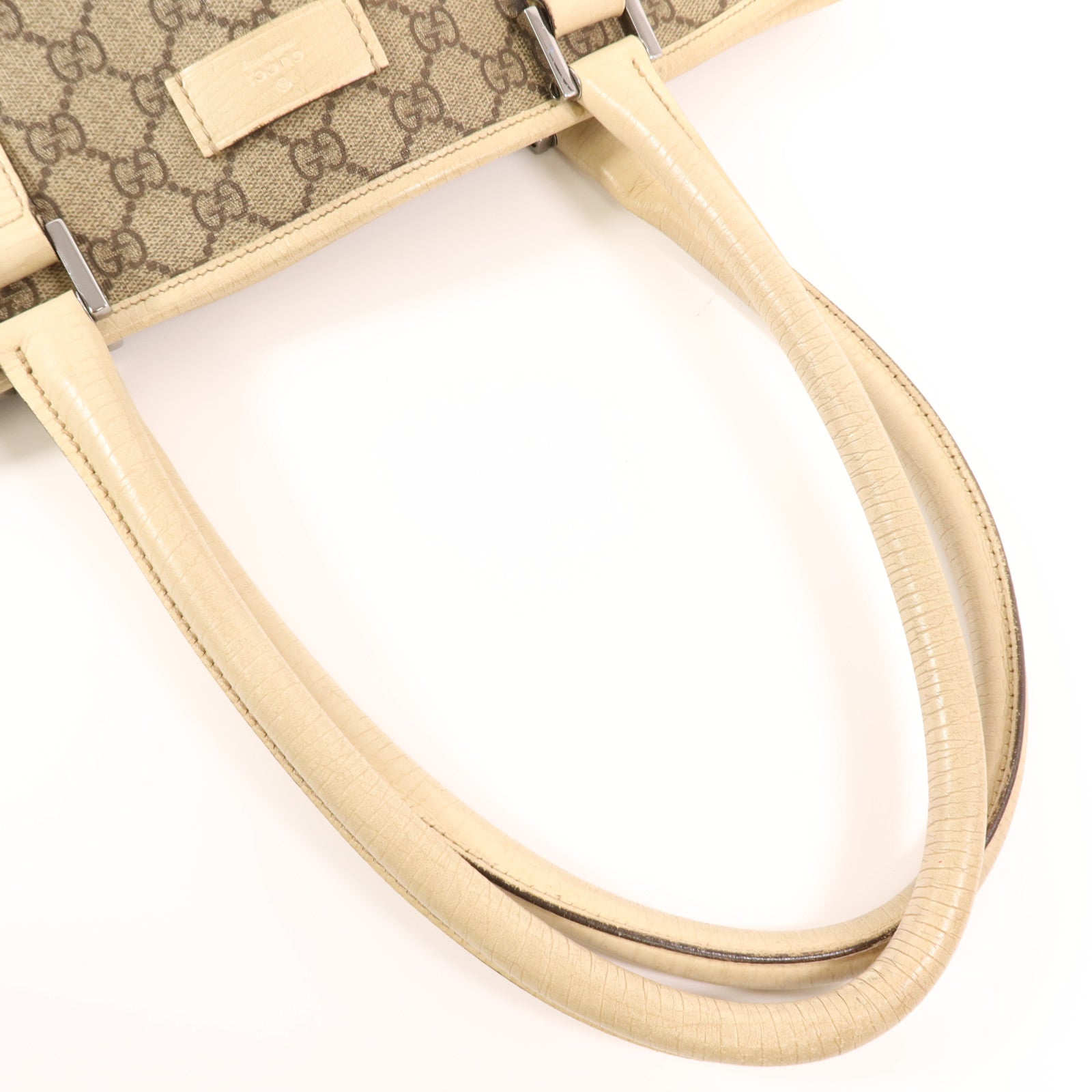 GUCCI 塗層帆布Tote Bag銀扣肩背袋