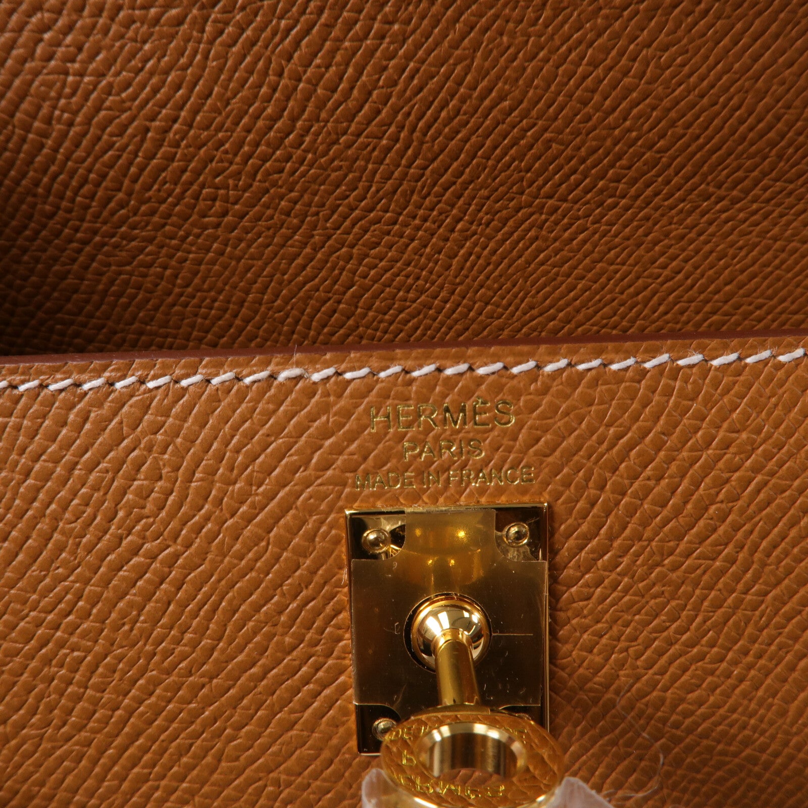 HERMES Epsom皮革Kelly 25手挽肩背兩用袋Gold
