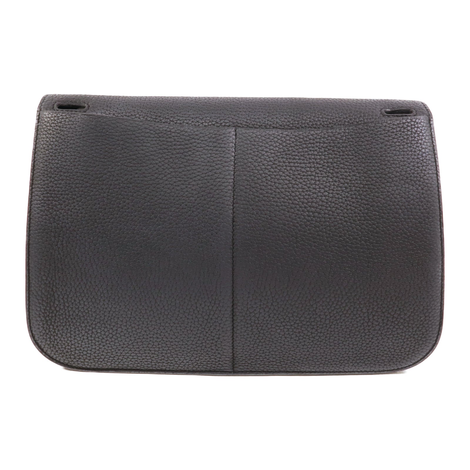 HERMES Clemence皮革Halzan 31手挽肩背兩用袋Blue Nuit