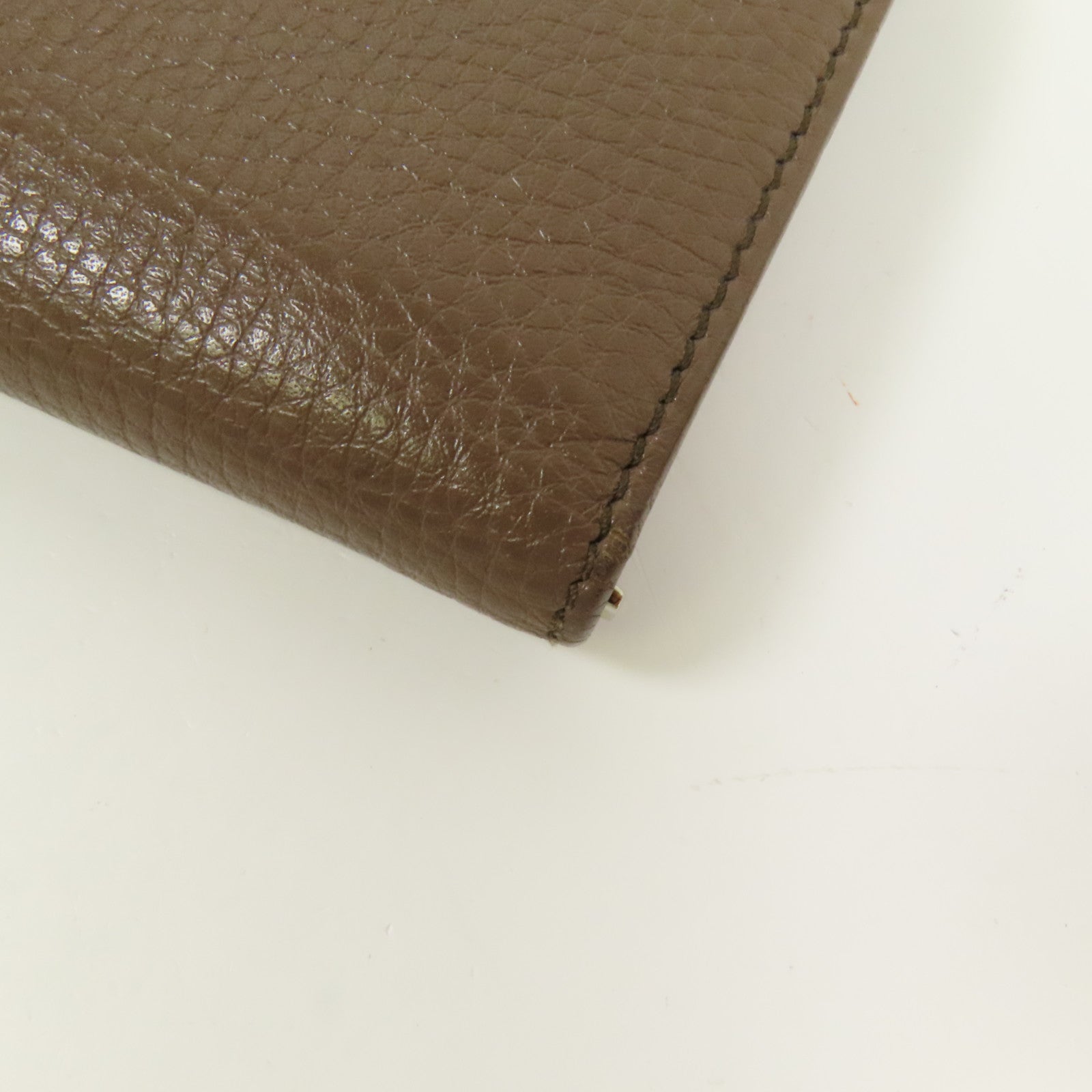 Salvatore Ferragamo 【激減優惠】牛皮皮革Long Bifold Wallet銀扣長錢包