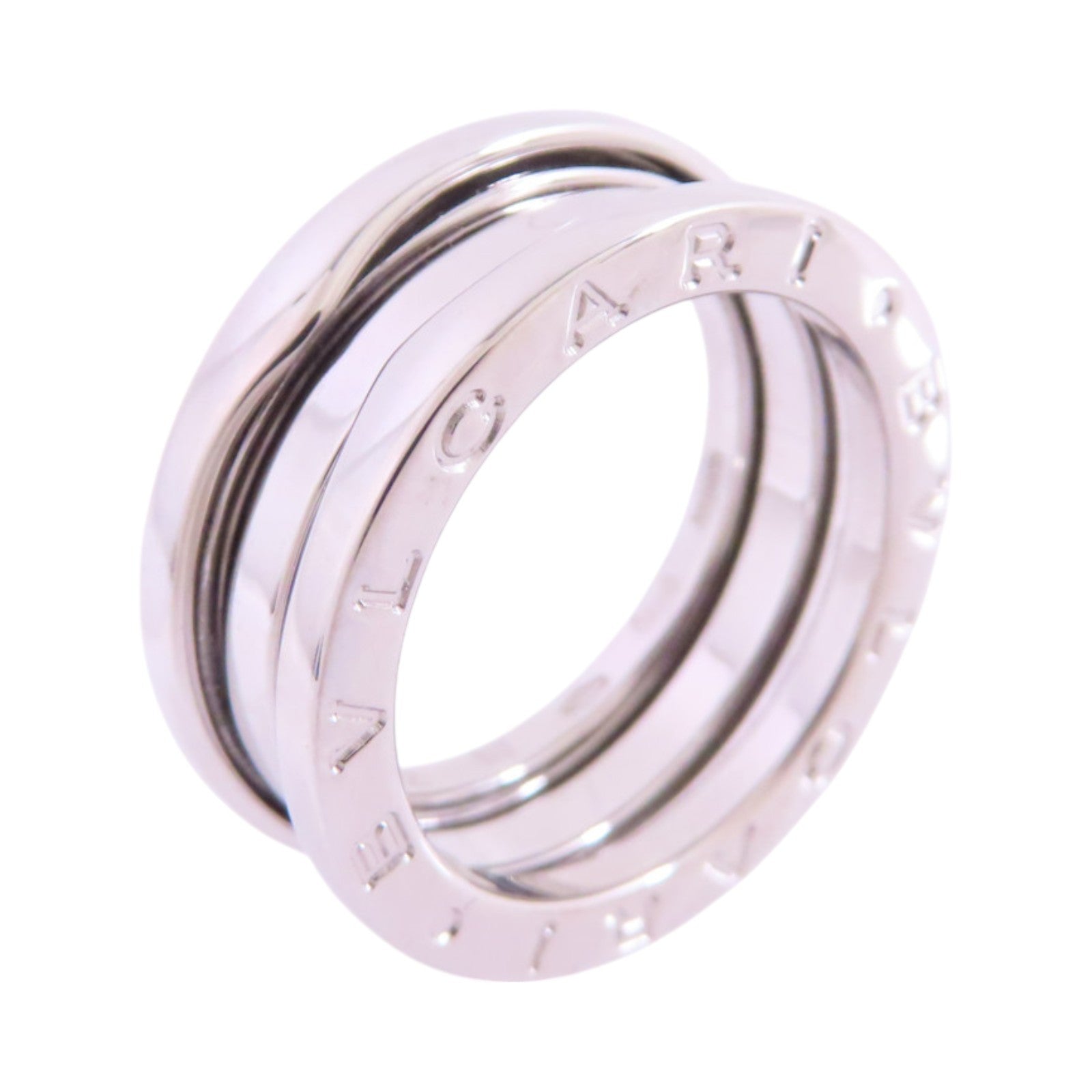 BVLGARI 18K白金B-Zero1 2 Band Ring戒指#52/US#5.5