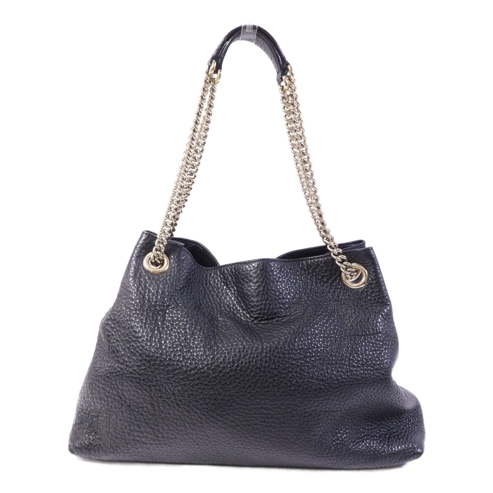 GUCCI 牛皮皮革Chain Shoulder Bag金扣鏈帶肩背袋