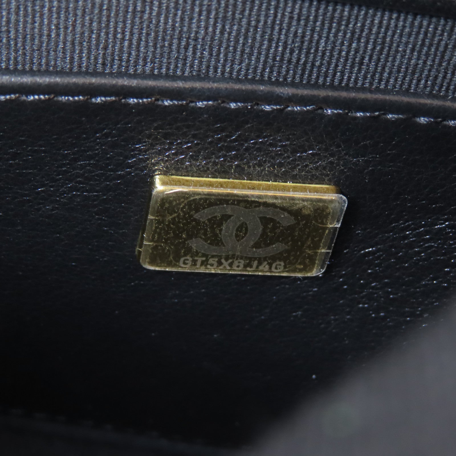 CHANEL 菱格牛皮皮革2 Way Shoulder金扣手挽肩背兩用袋黑色