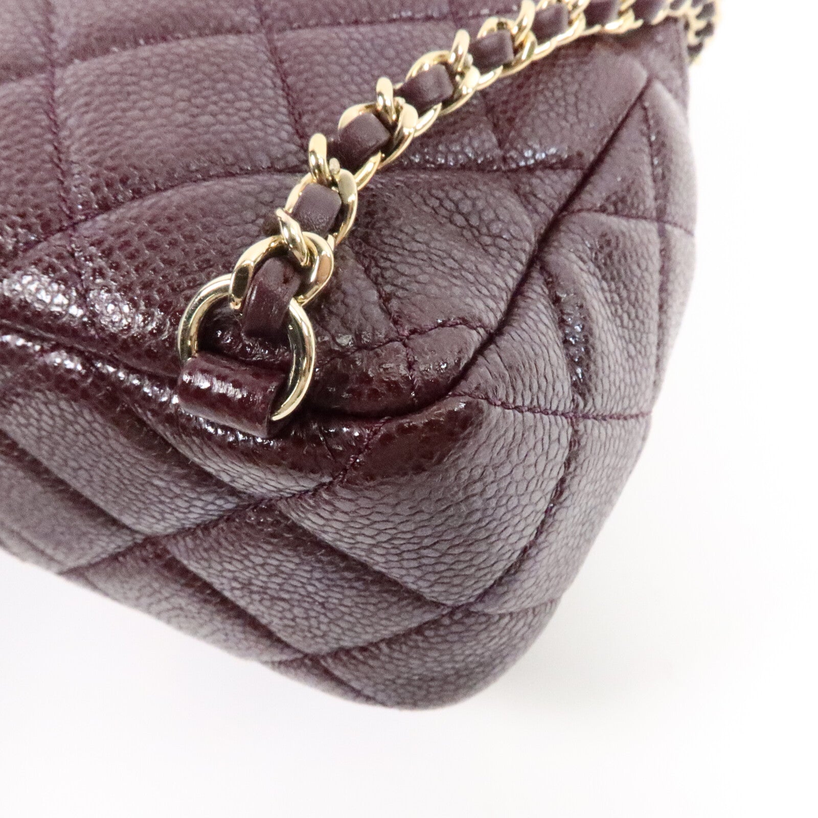 CHANEL 牛皮皮革Backpack鏈帶背包