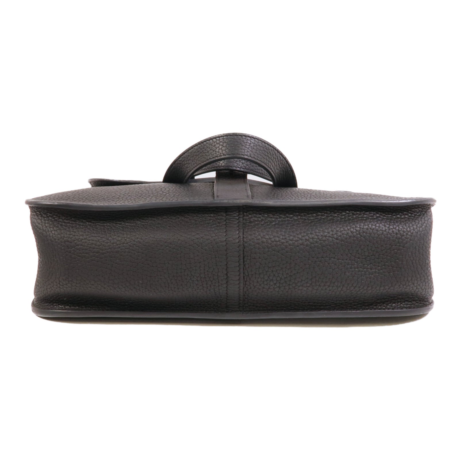 HERMES Clemence皮革Halzan 31手挽肩背兩用袋Blue Nuit
