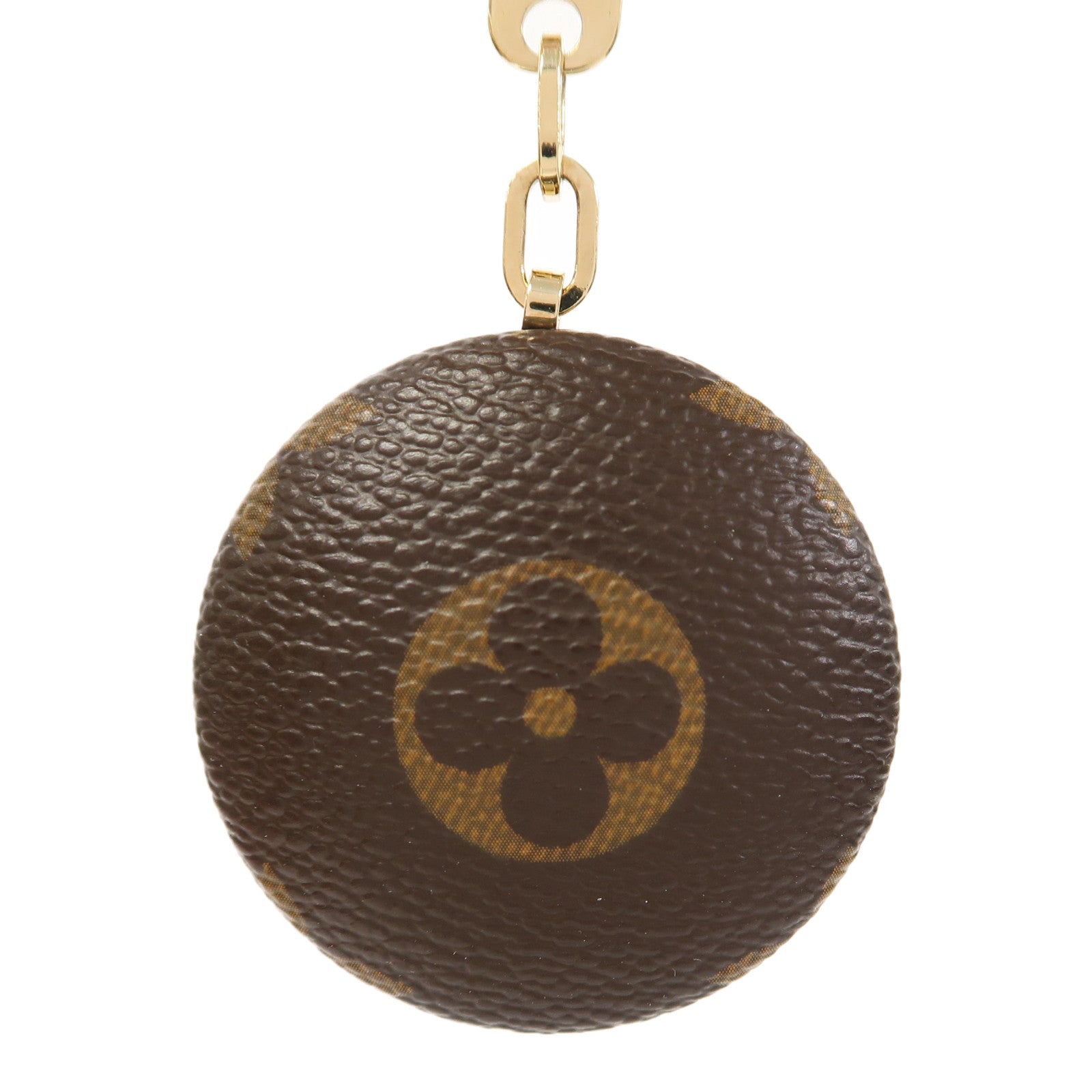 LOUIS VUITTON Monogram Astropill金扣鎖匙扣啡色