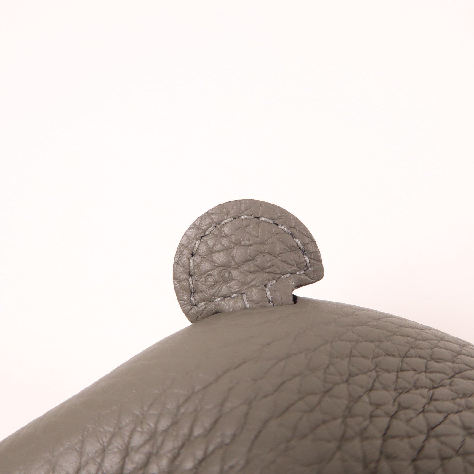 HERMES Clemence皮革Evelyne TPM金扣肩背袋Gris Meyer