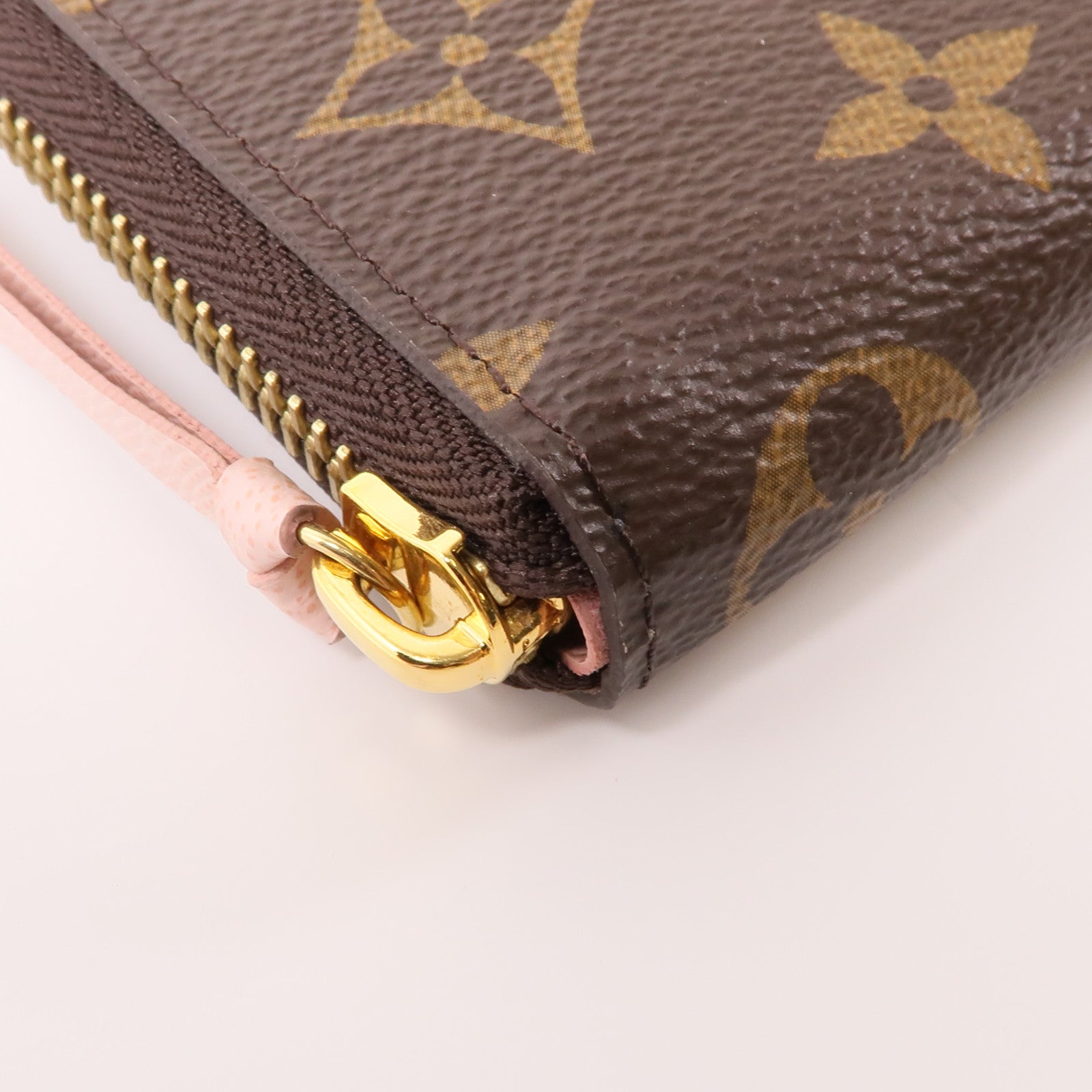LOUIS VUITTON Monogram Clemence金扣長錢包棕色