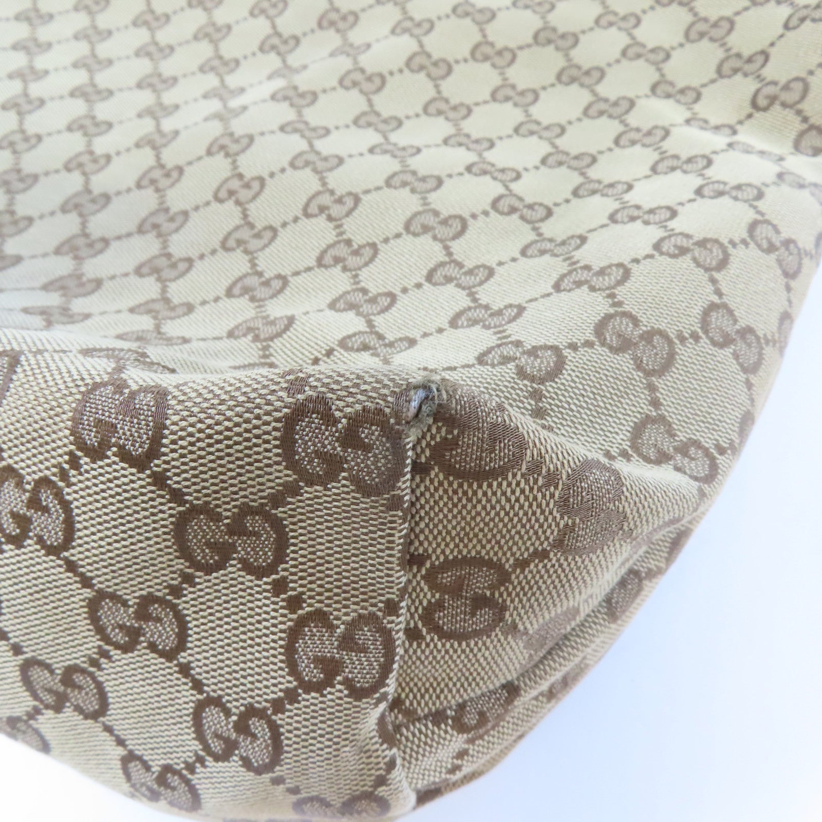 GUCCI 【激減優惠】帆布Shoulder Bag銀扣肩背袋啡色