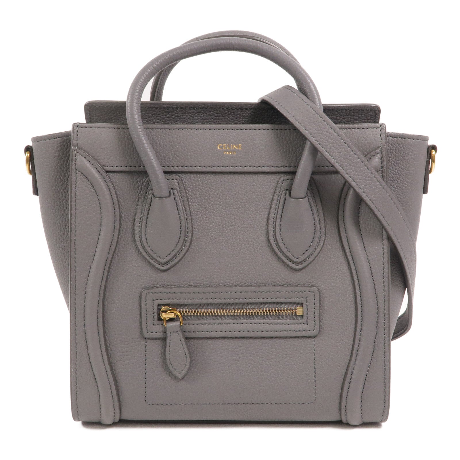 CELINE 牛皮皮革Nano Luggage手挽肩背兩用袋