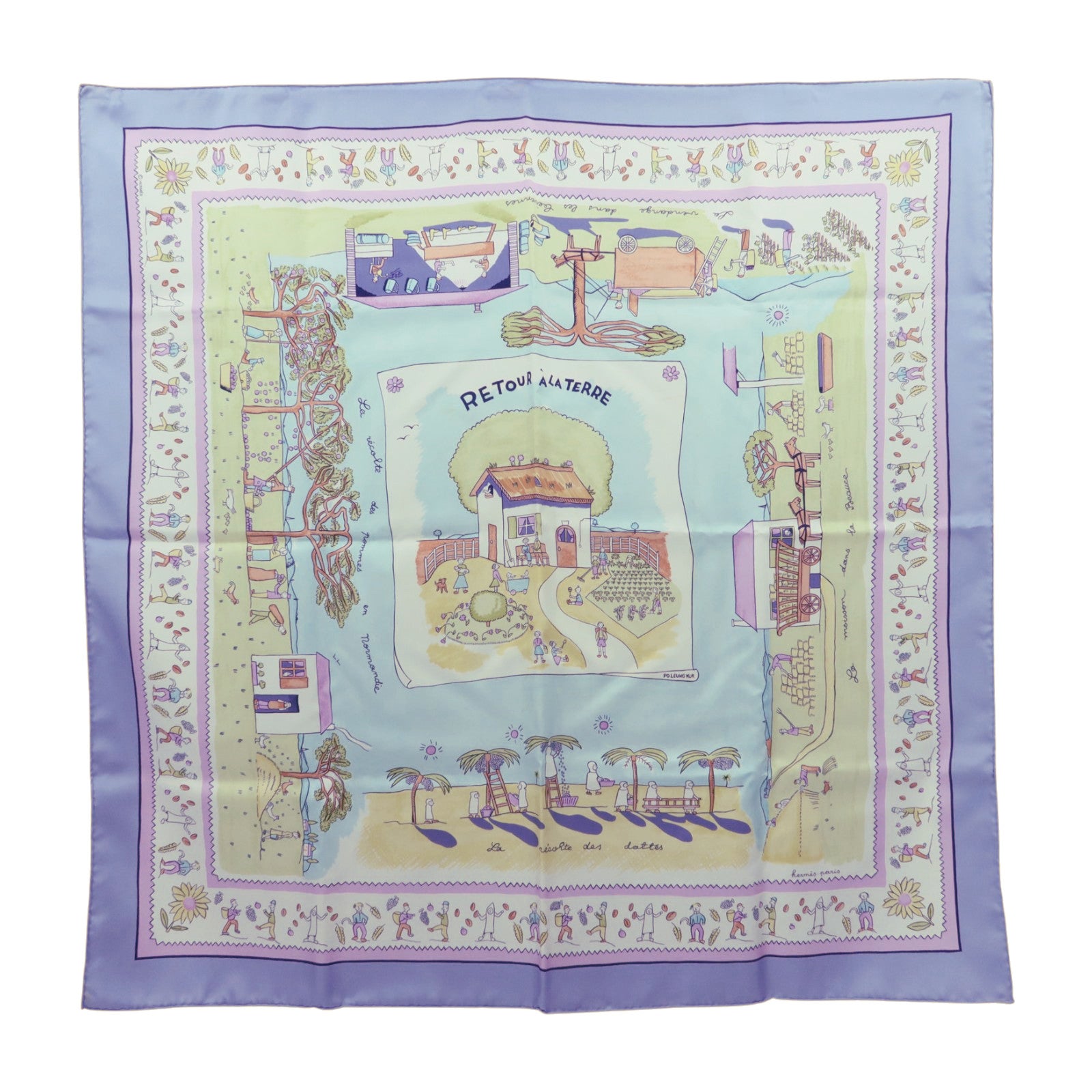 HERMES 絲質Scarf 90X90絲巾
