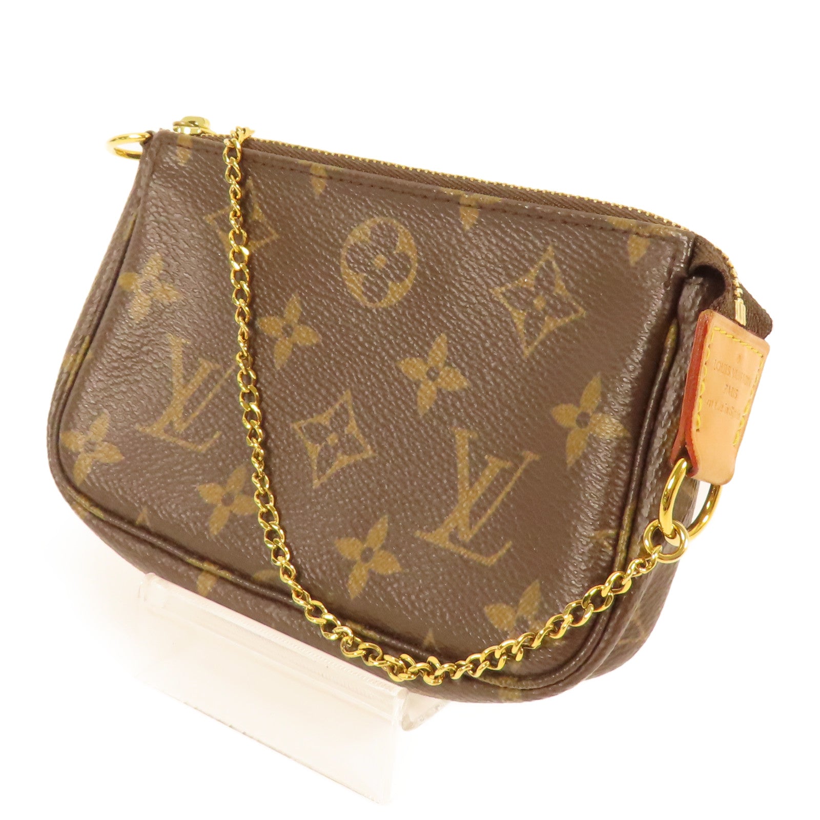 LOUIS VUITTON Monogram Mini Pochette Accessoires金扣手挽袋
