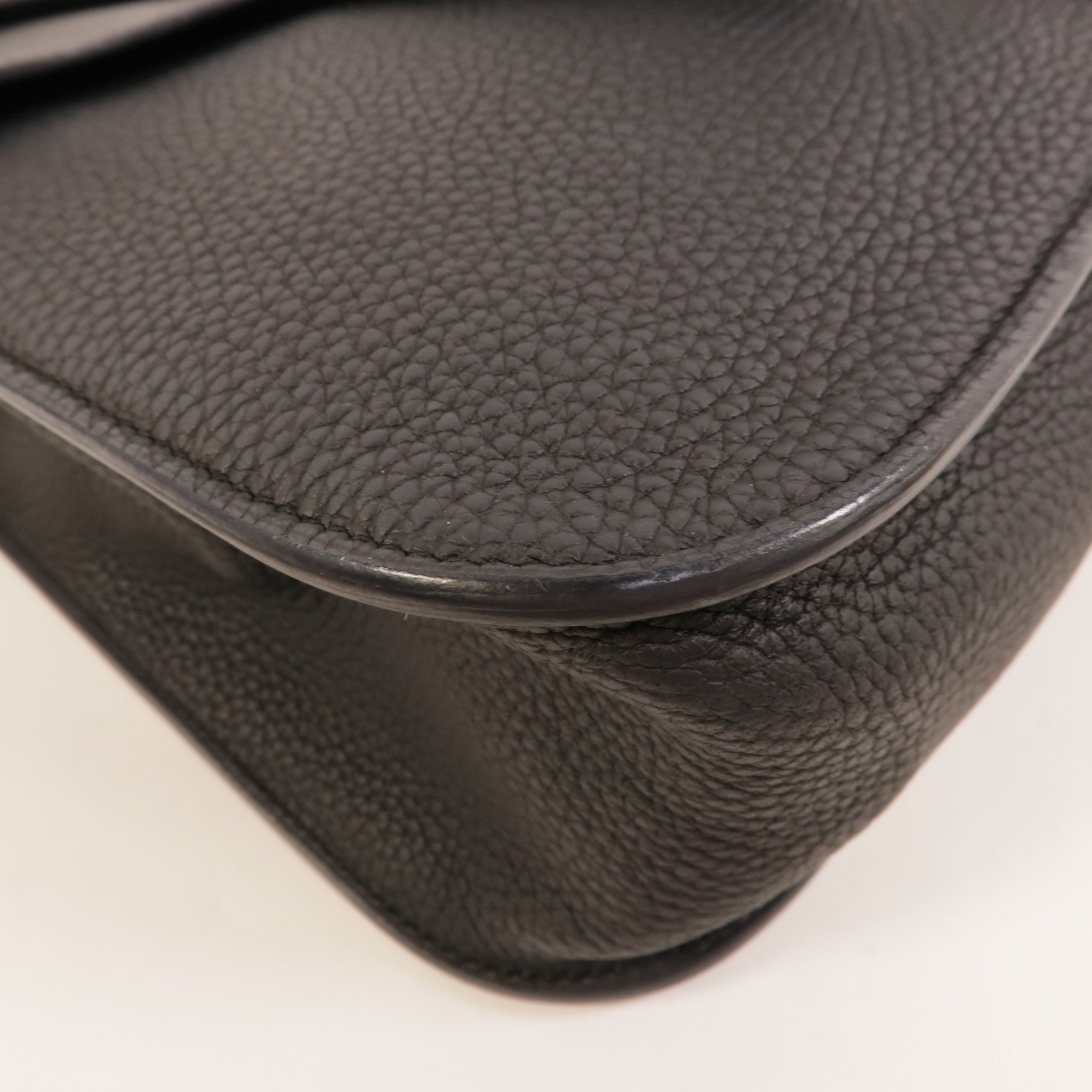 HERMES Clemence皮革Halzan 31手挽肩背兩用袋Blue Nuit