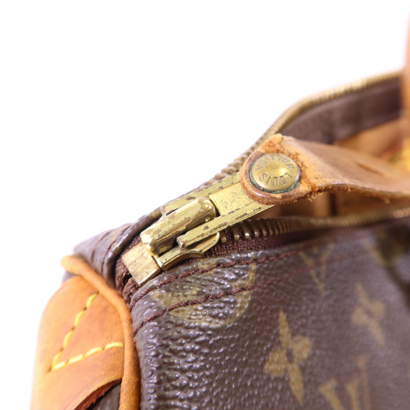 LOUIS VUITTON Monogram Speedy 35金扣手挽袋