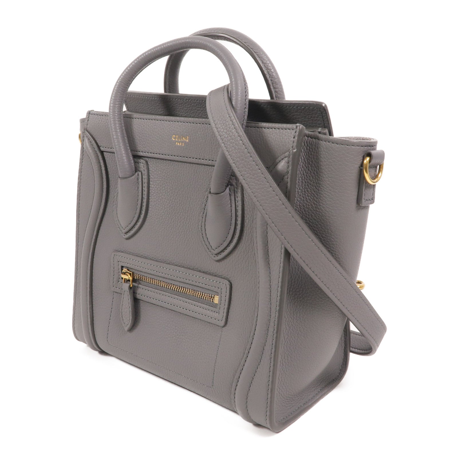 CELINE 牛皮皮革Nano Luggage手挽肩背兩用袋