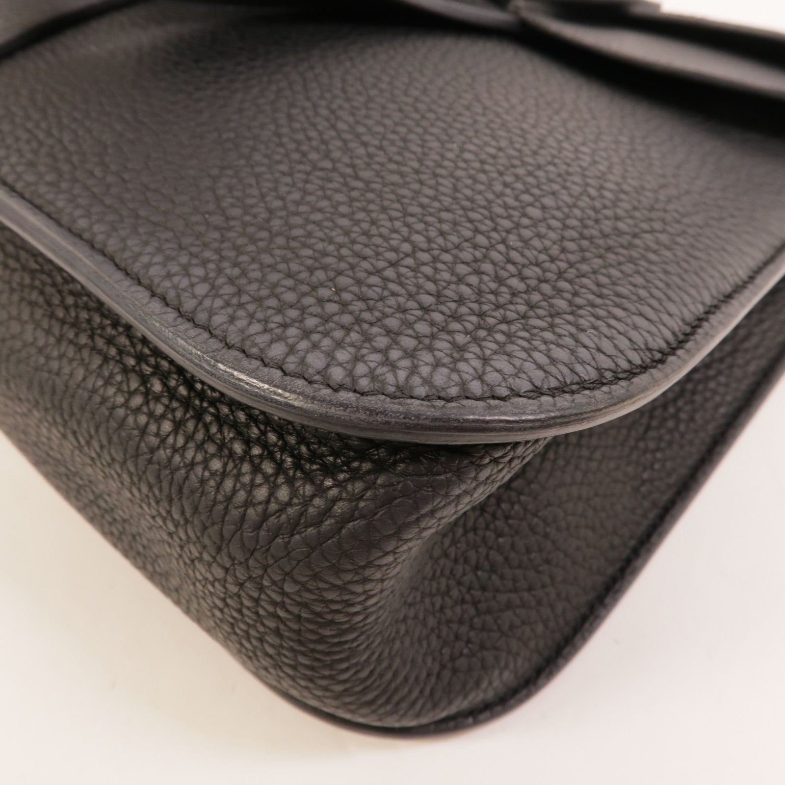 HERMES Clemence皮革Halzan 31手挽肩背兩用袋Blue Nuit