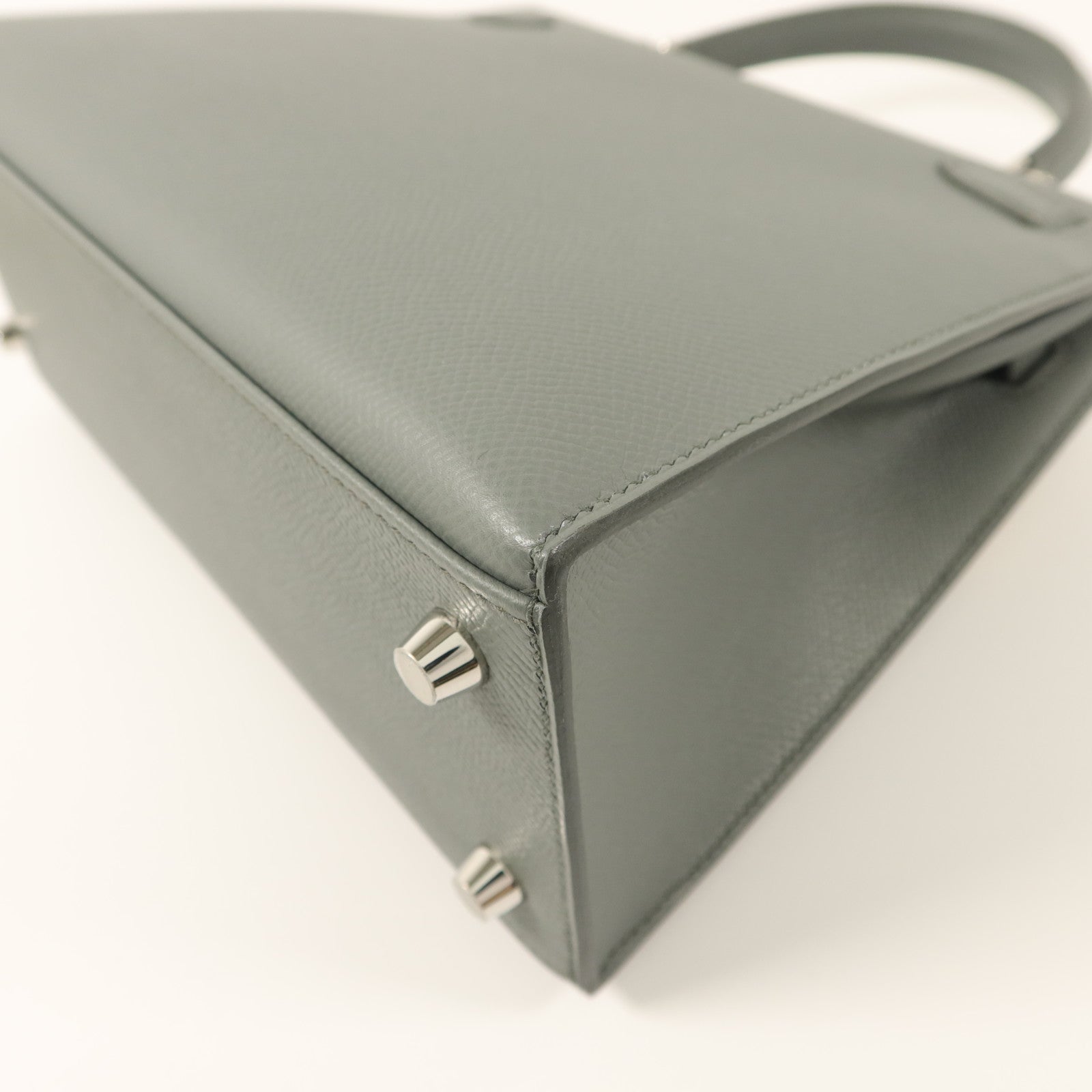 HERMES Epsom皮革Kelly 25手挽肩背兩用袋Vert Amande