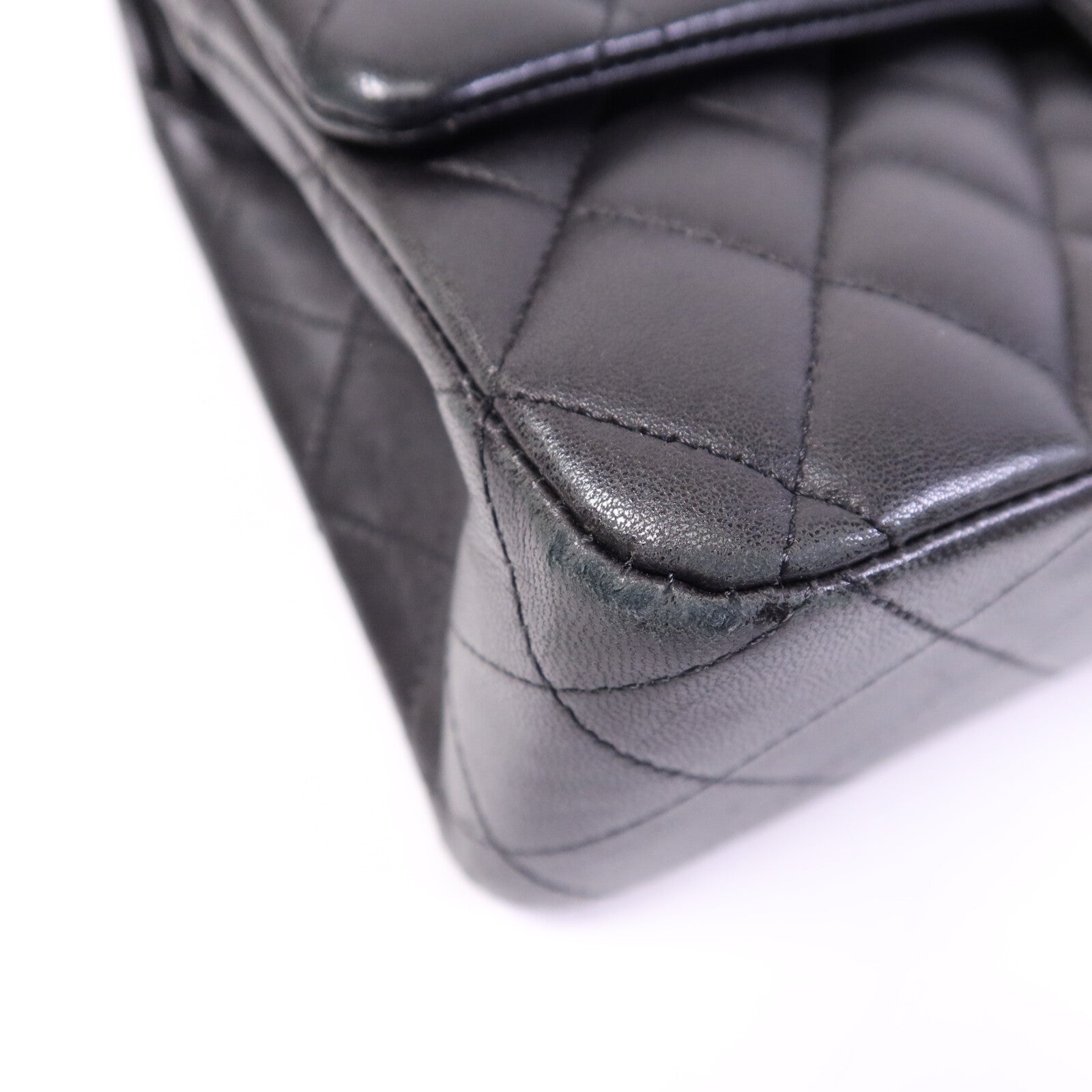 CHANEL 牛皮皮革Classic 25銀扣鏈帶肩背袋