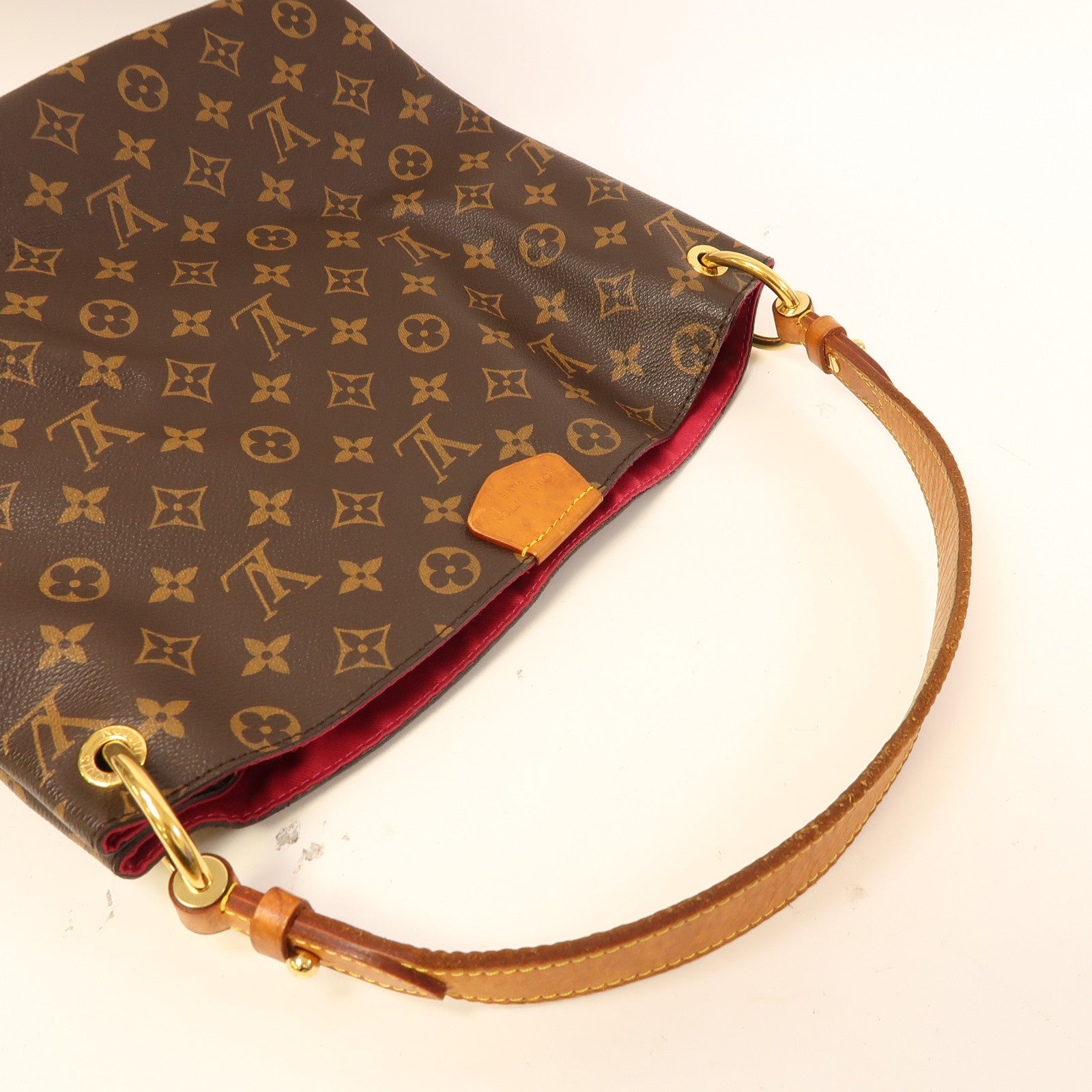 LOUIS VUITTON Monogram Graceful PM金扣肩背袋啡色