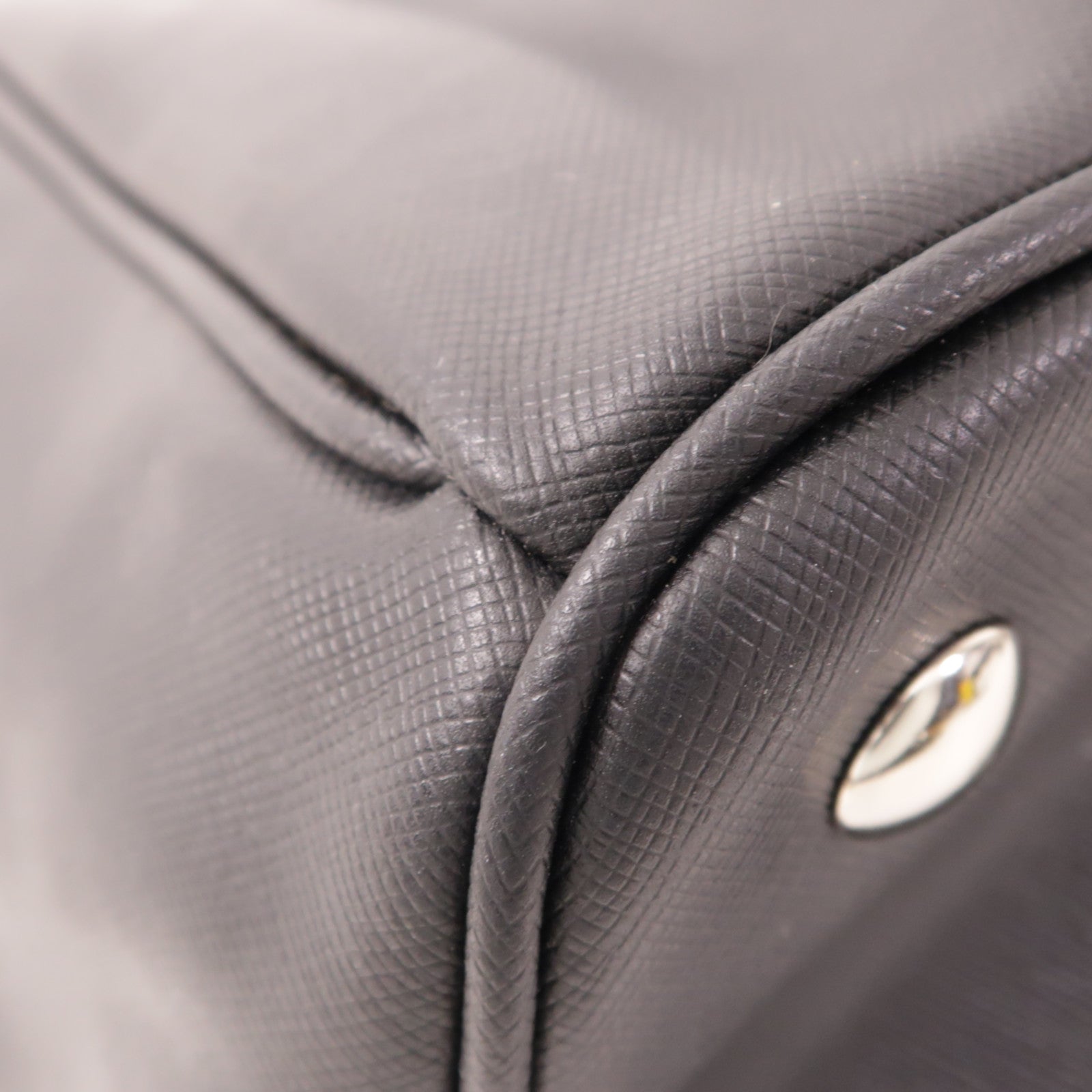 COACH 皮革Tote Bag銀扣肩背袋