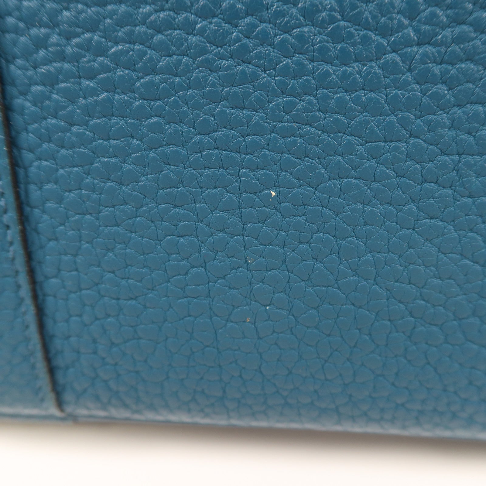 HERMES【激減優惠】 Negonda皮革Garden Party PM銀扣手挽袋Cobalt