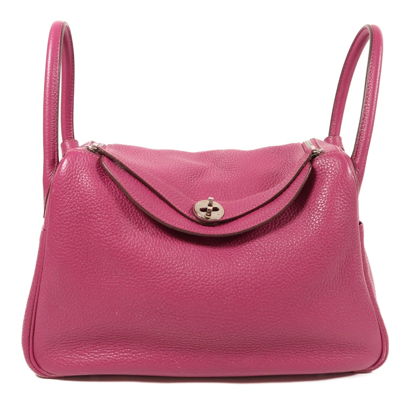 HERMES Clemence皮革Lindy 30銀扣手挽肩背兩用袋Tosca