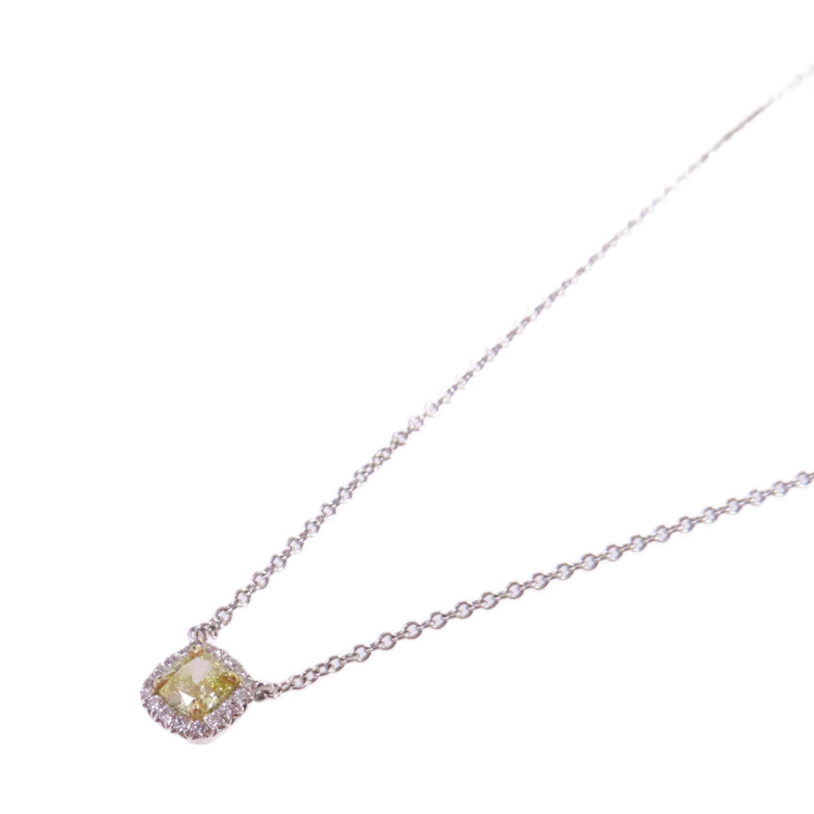 TIFFANY＆CO PT950鉑金/18K白金/0.24ct鑽石Diamond Necklace項鍊