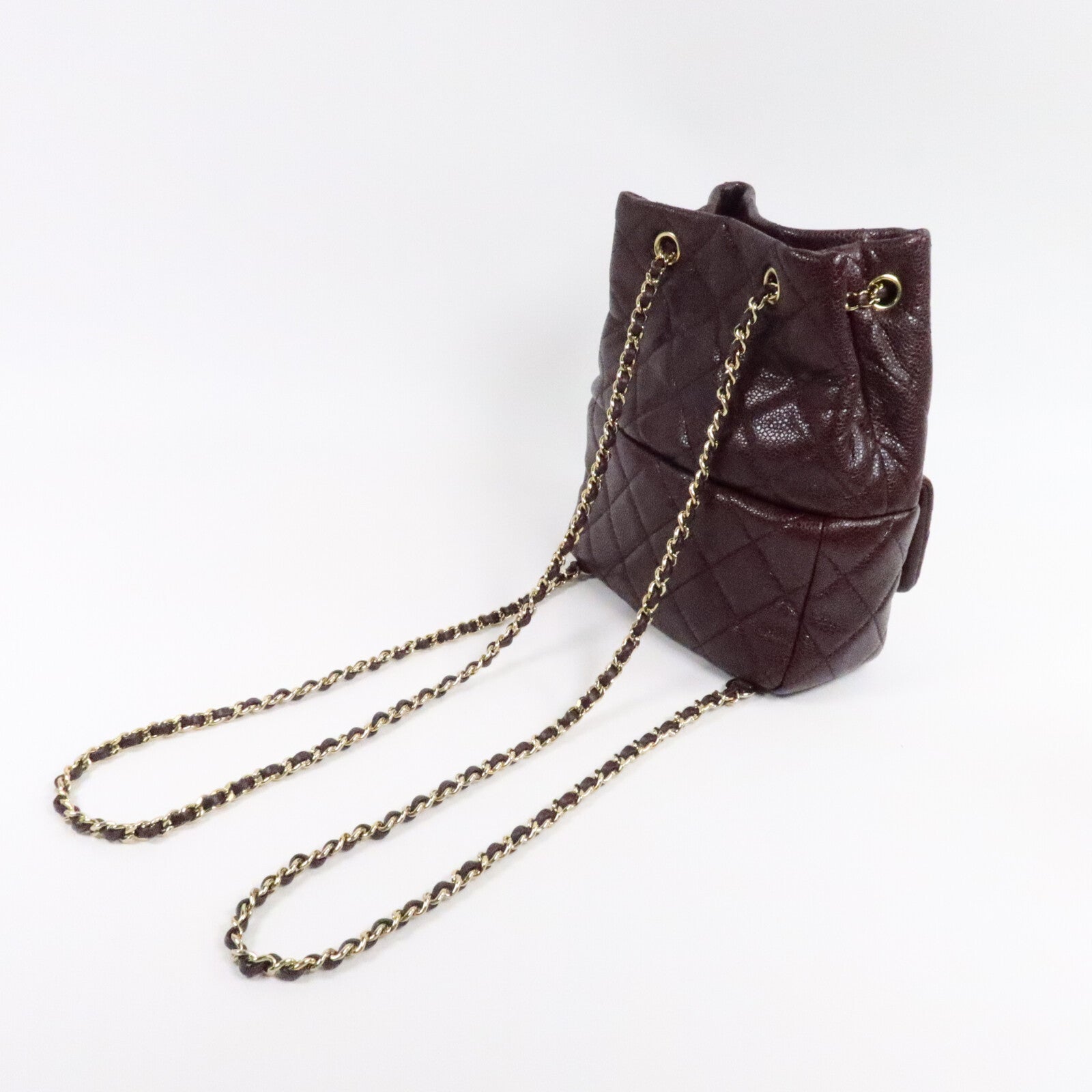 CHANEL 牛皮皮革Backpack鏈帶背包