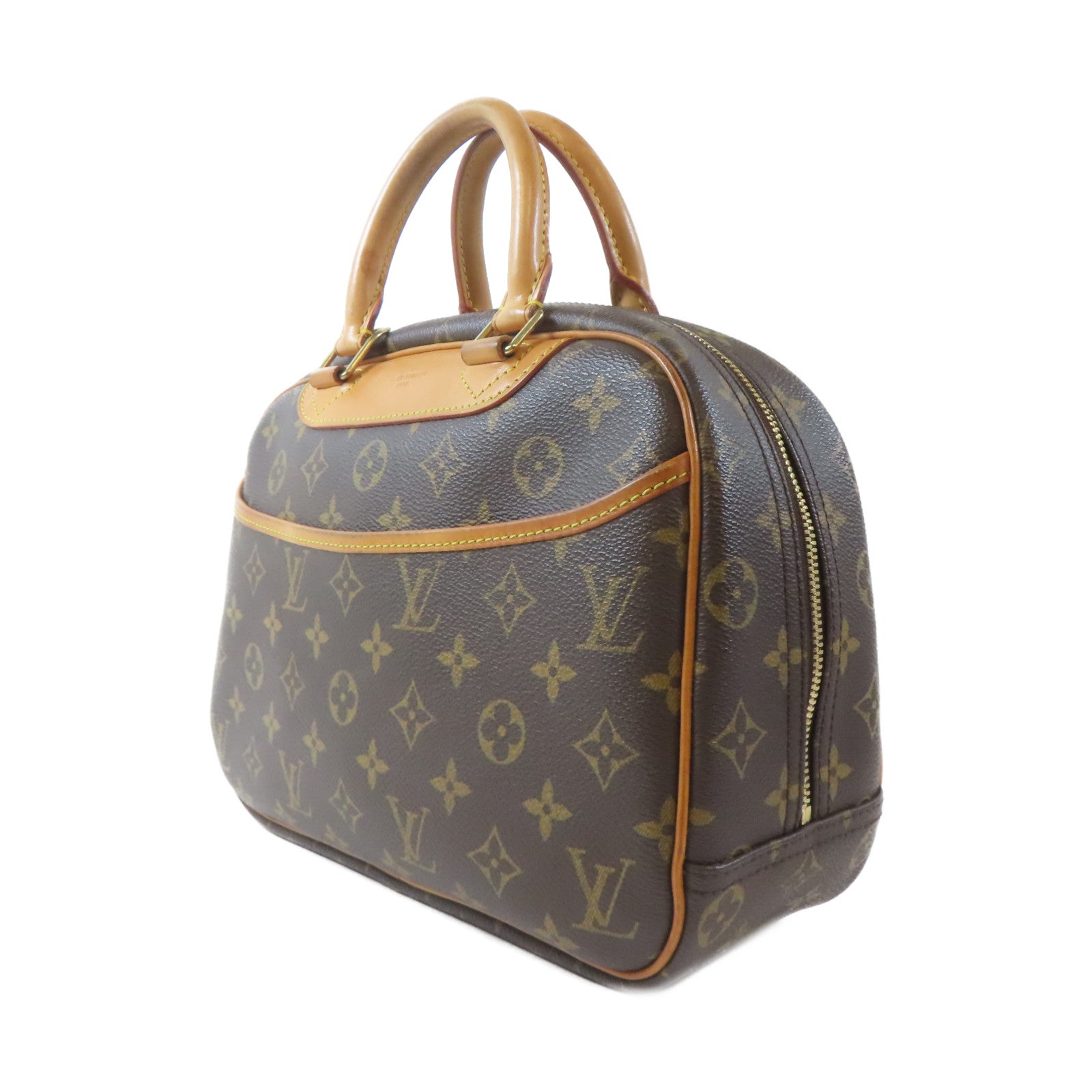 LOUIS VUITTON 【激減優惠】Monogram Trouville Boston Bag金扣手挽袋啡色