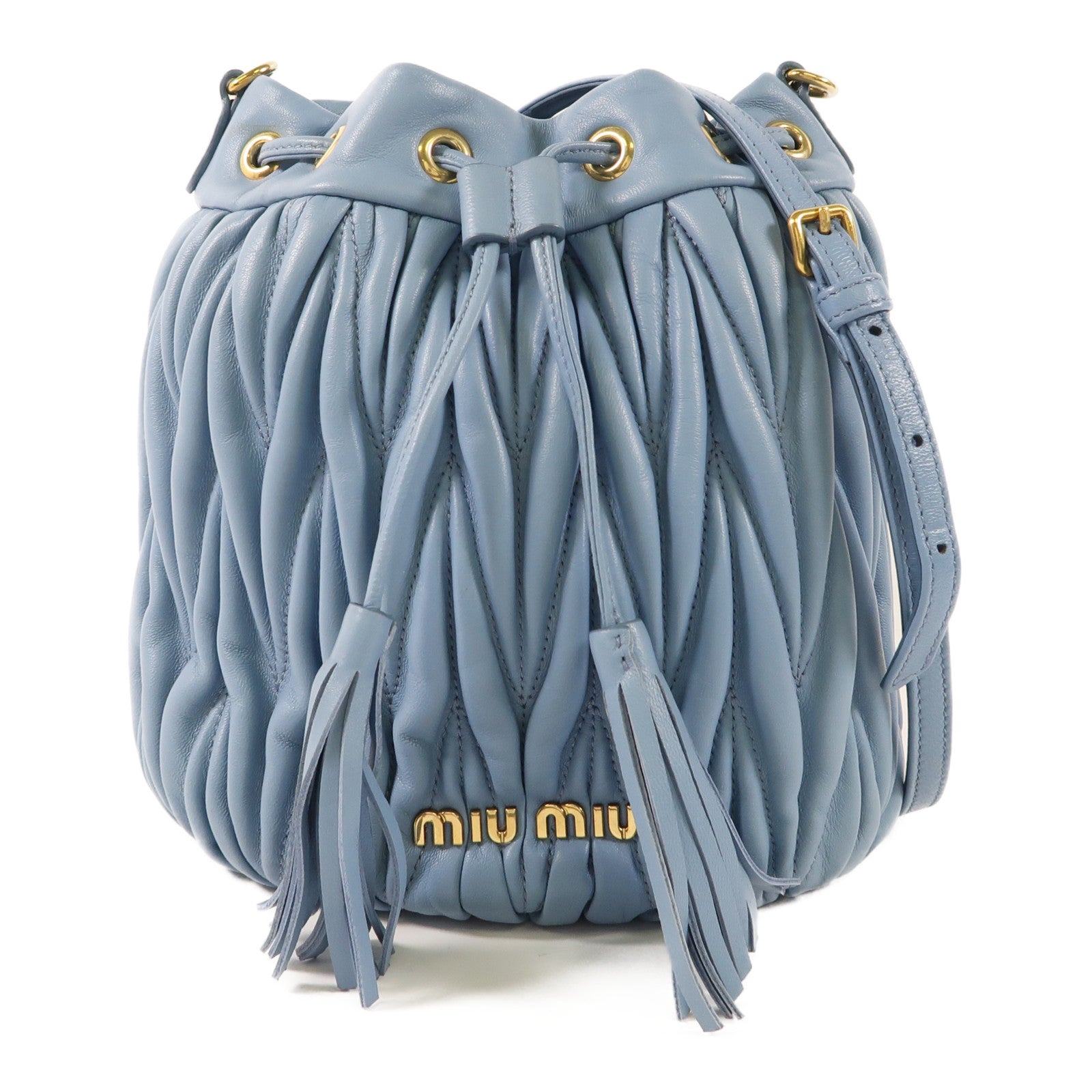 Miu Miu 羊皮皮革Shoulder Bag金扣肩背袋