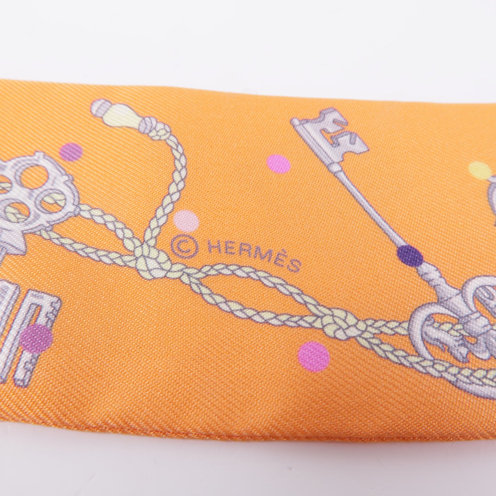 HERMES 絲質Twilly絲巾