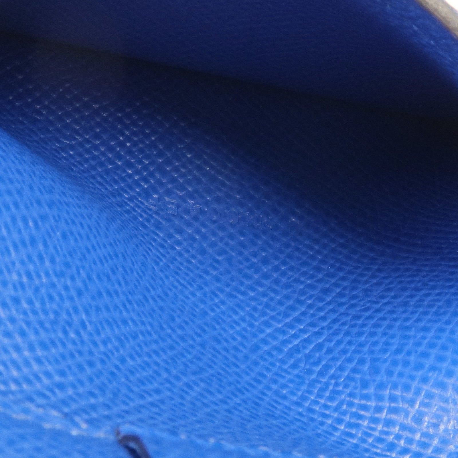 HERMES Epsom皮革Bearn Verso Wallet銀扣錢包Bleu Saphir