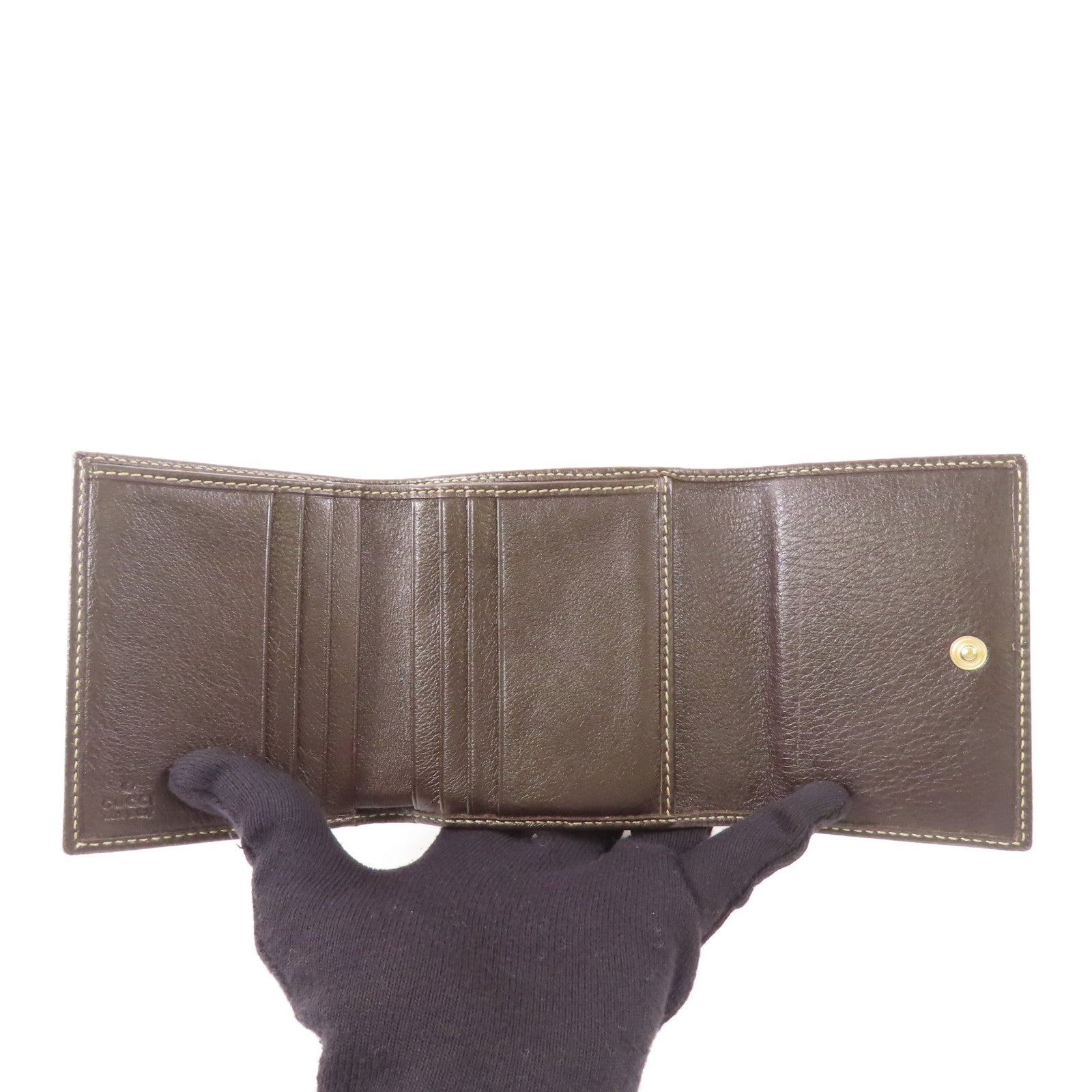 GUCCI 塗層帆布Wallet金扣錢包