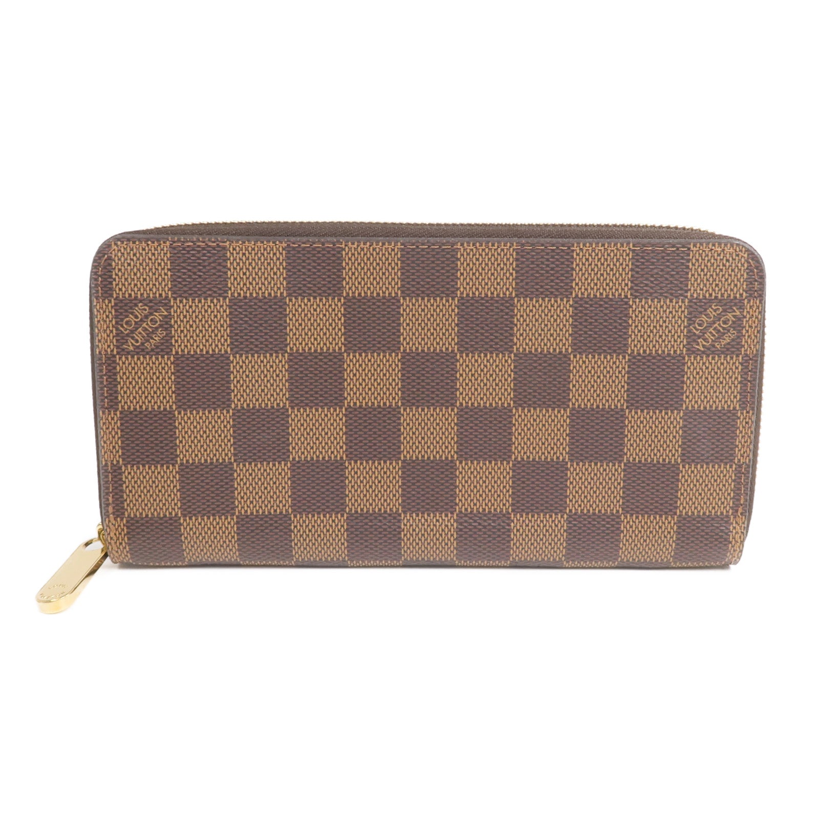LOUIS VUITTON Damier Zippy Wallet金扣長錢包