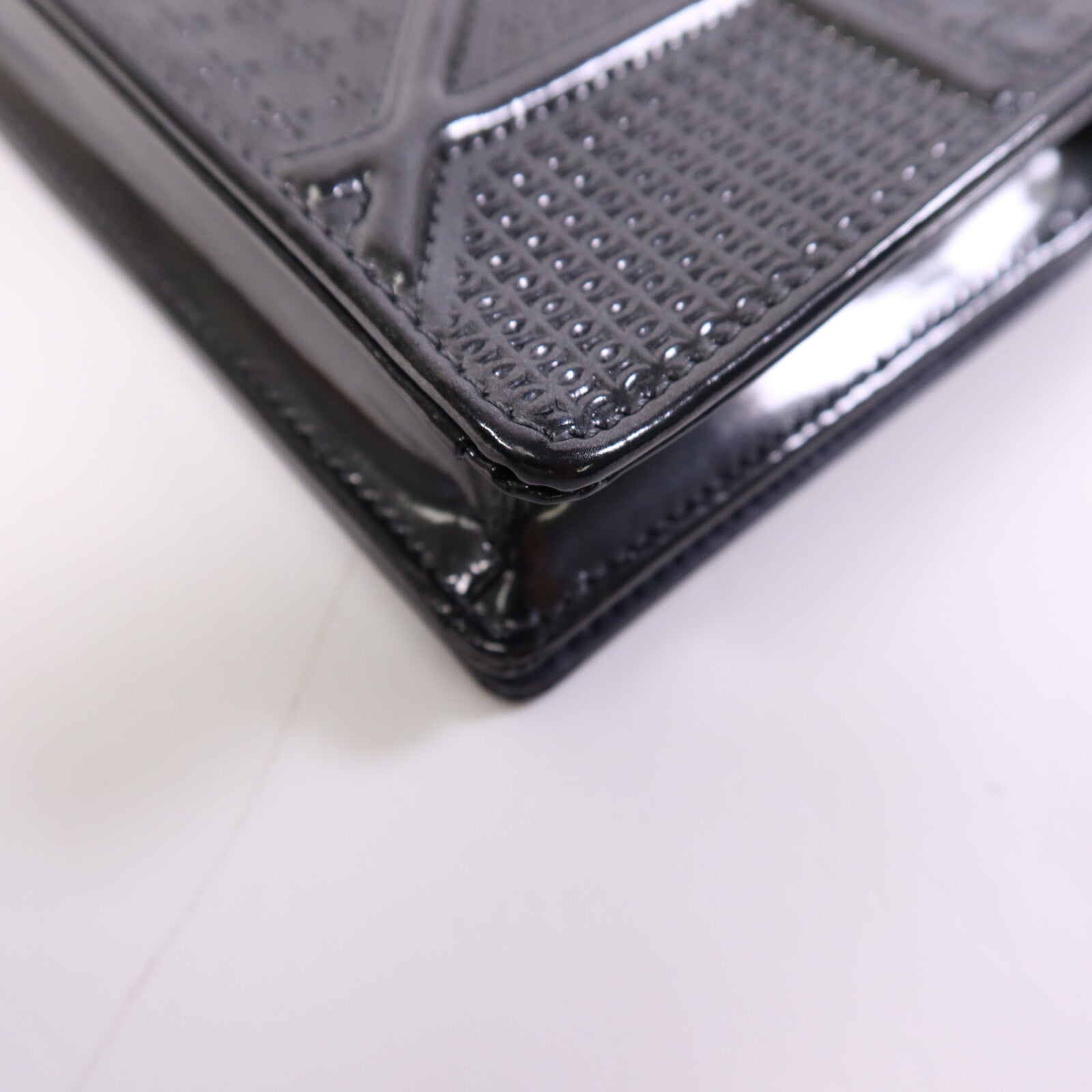 Dior 漆皮皮革Diorama銀扣鏈帶肩背袋