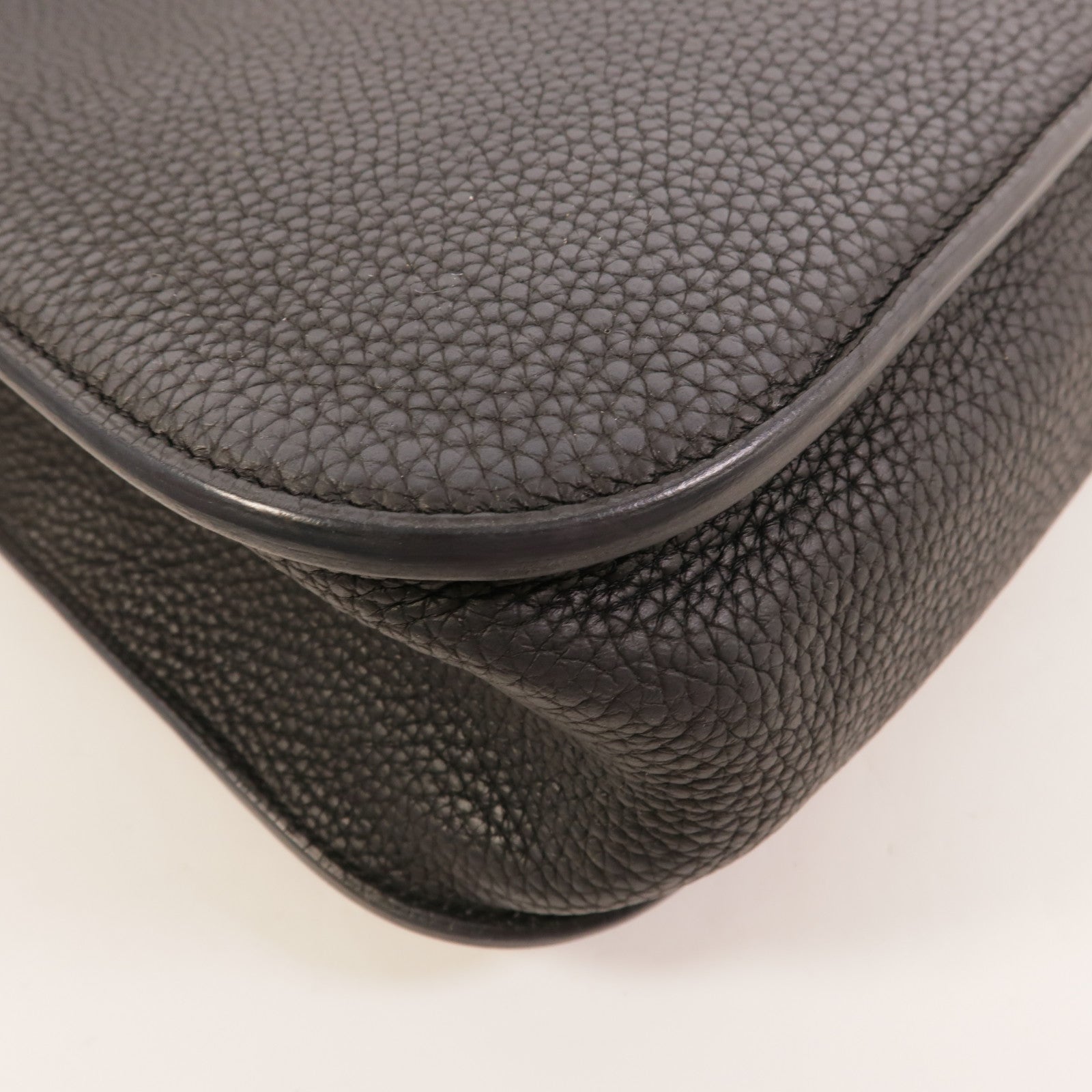 HERMES Clemence皮革Halzan 31手挽肩背兩用袋Blue Nuit
