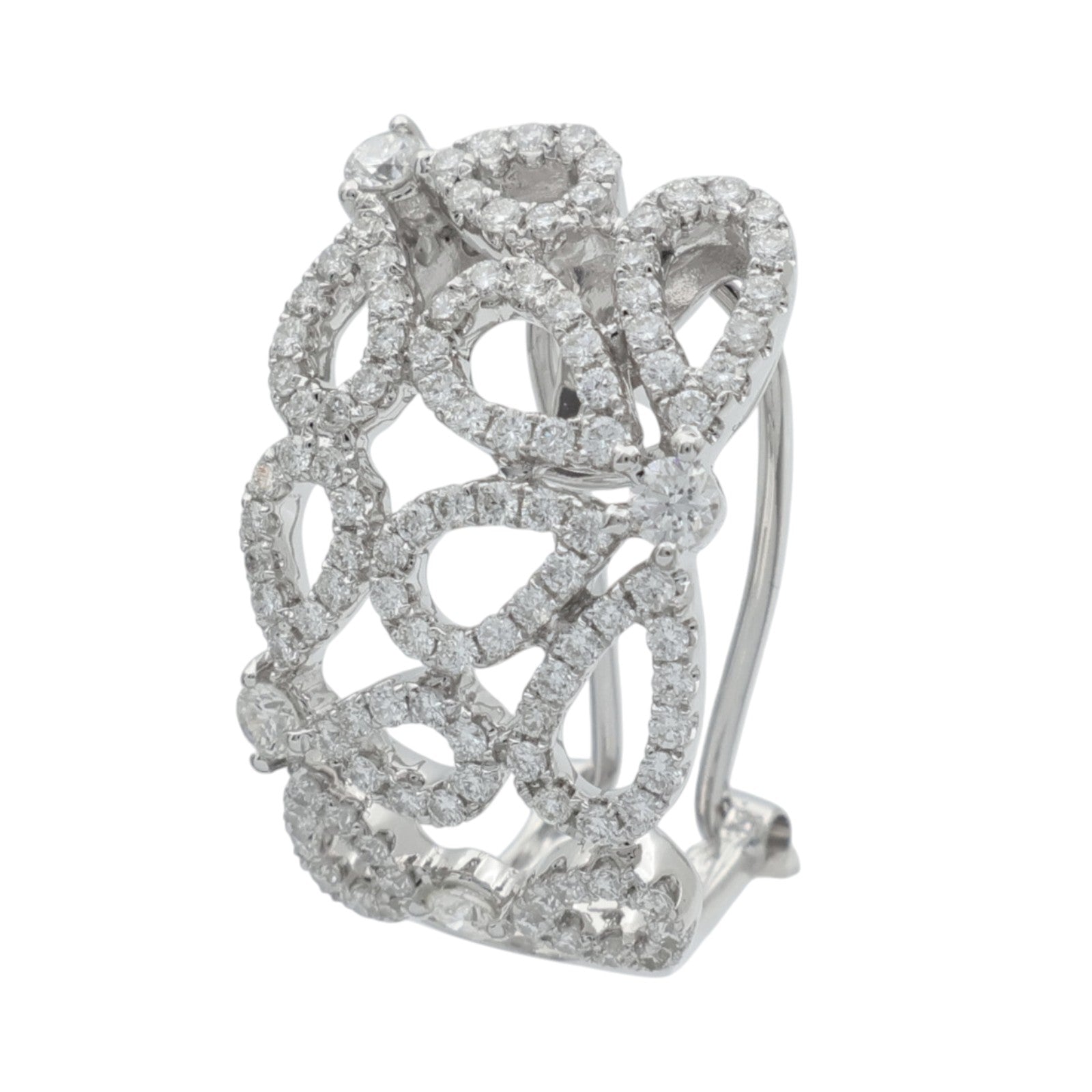JEWELRY 18K白金Diamond Pierce鑽石耳環