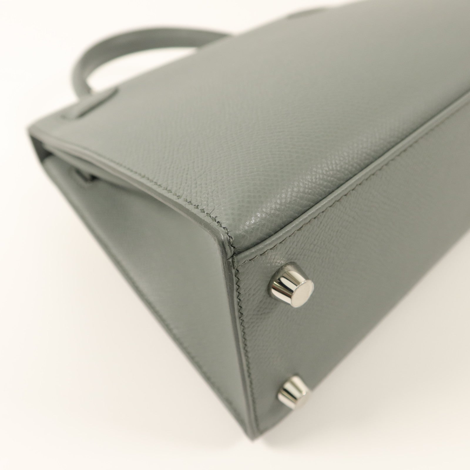 HERMES Epsom皮革Kelly 25手挽肩背兩用袋Vert Amande