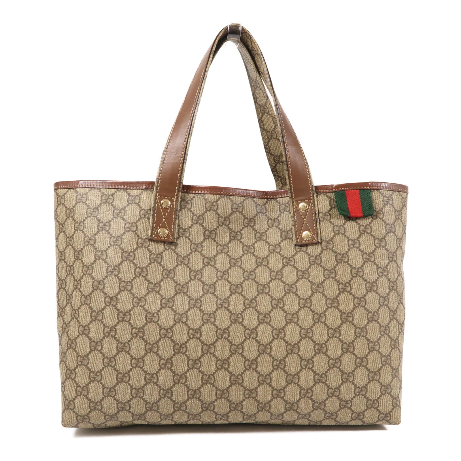GUCCI 塗層帆布Shoulder Bag金扣肩背袋
