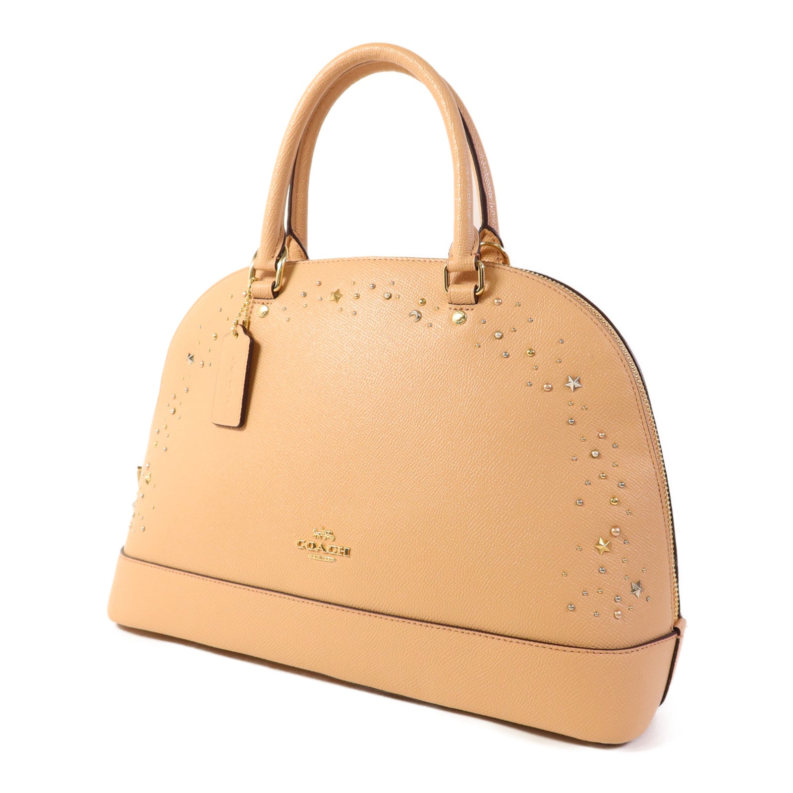 COACH 牛皮皮革2 Way Shoulder Bag金扣手挽肩背兩用袋