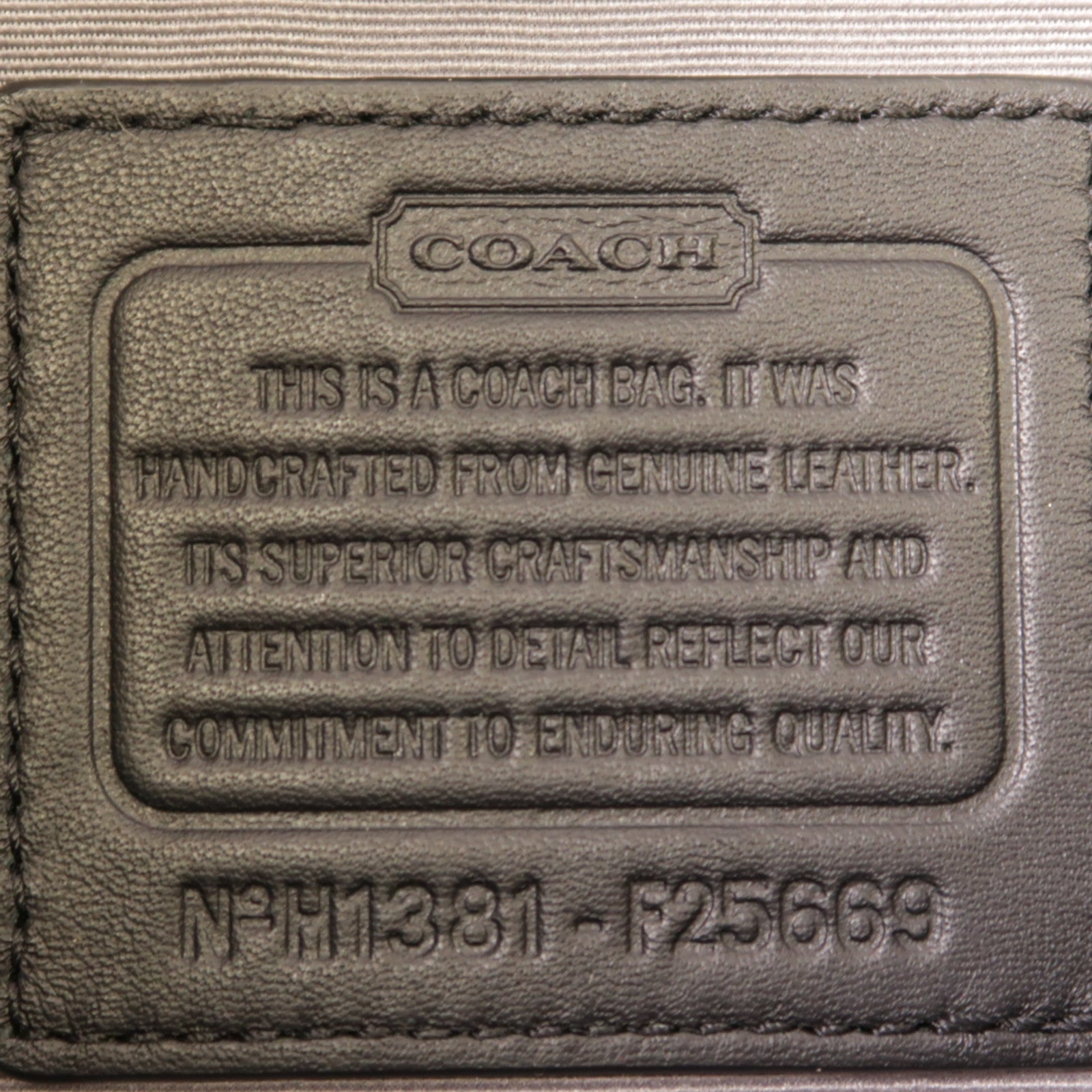 COACH 皮革Tote Bag銀扣肩背袋