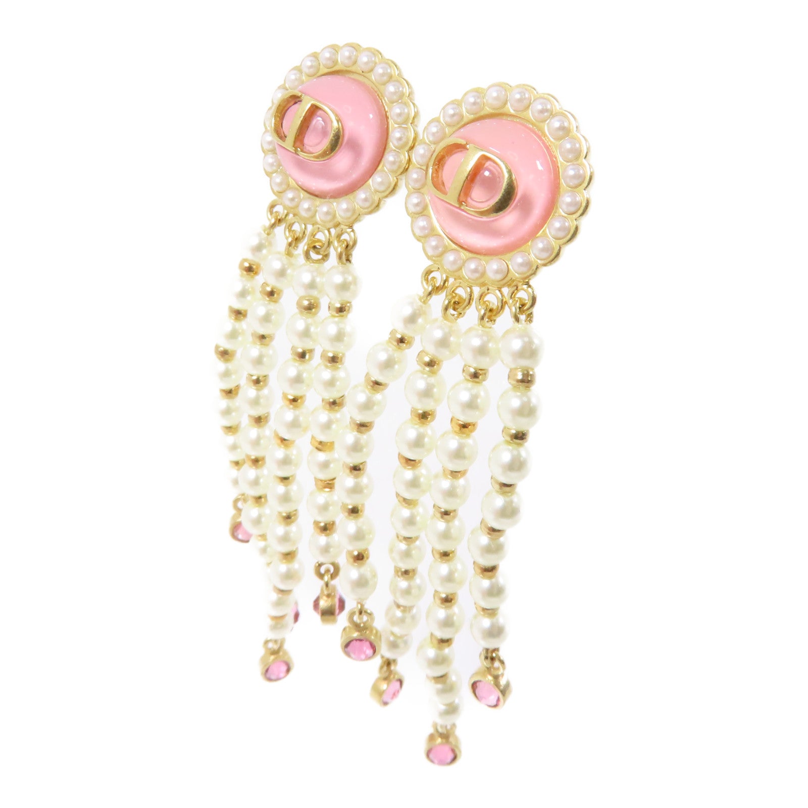 Dior 金屬Earrings耳環粉紅色/白色/金色