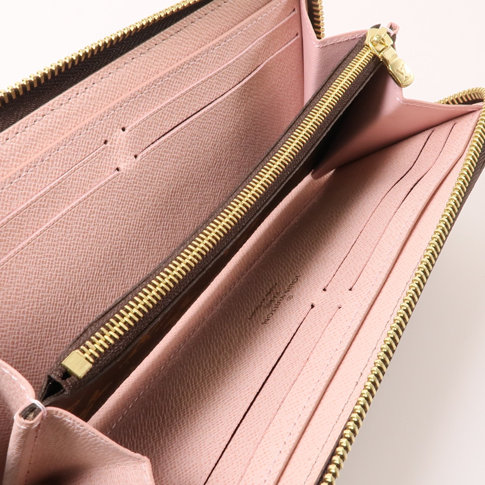 LOUIS VUITTON Monogram Clemence金扣長錢包棕色