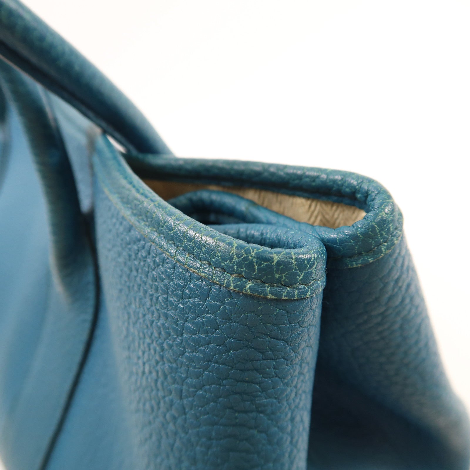 HERMES【激減優惠】 Negonda皮革Garden Party PM銀扣手挽袋Cobalt