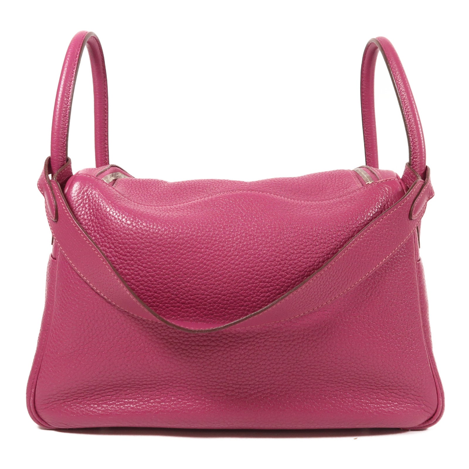 HERMES Clemence皮革Lindy 30銀扣手挽肩背兩用袋Tosca