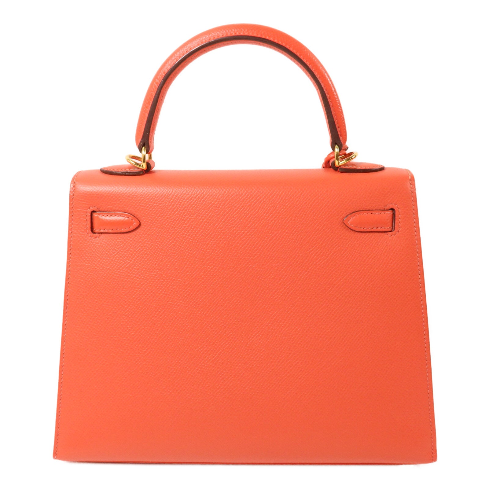 HERMES Epsom皮革Kelly 25手挽肩背兩用袋Rouge Tomate