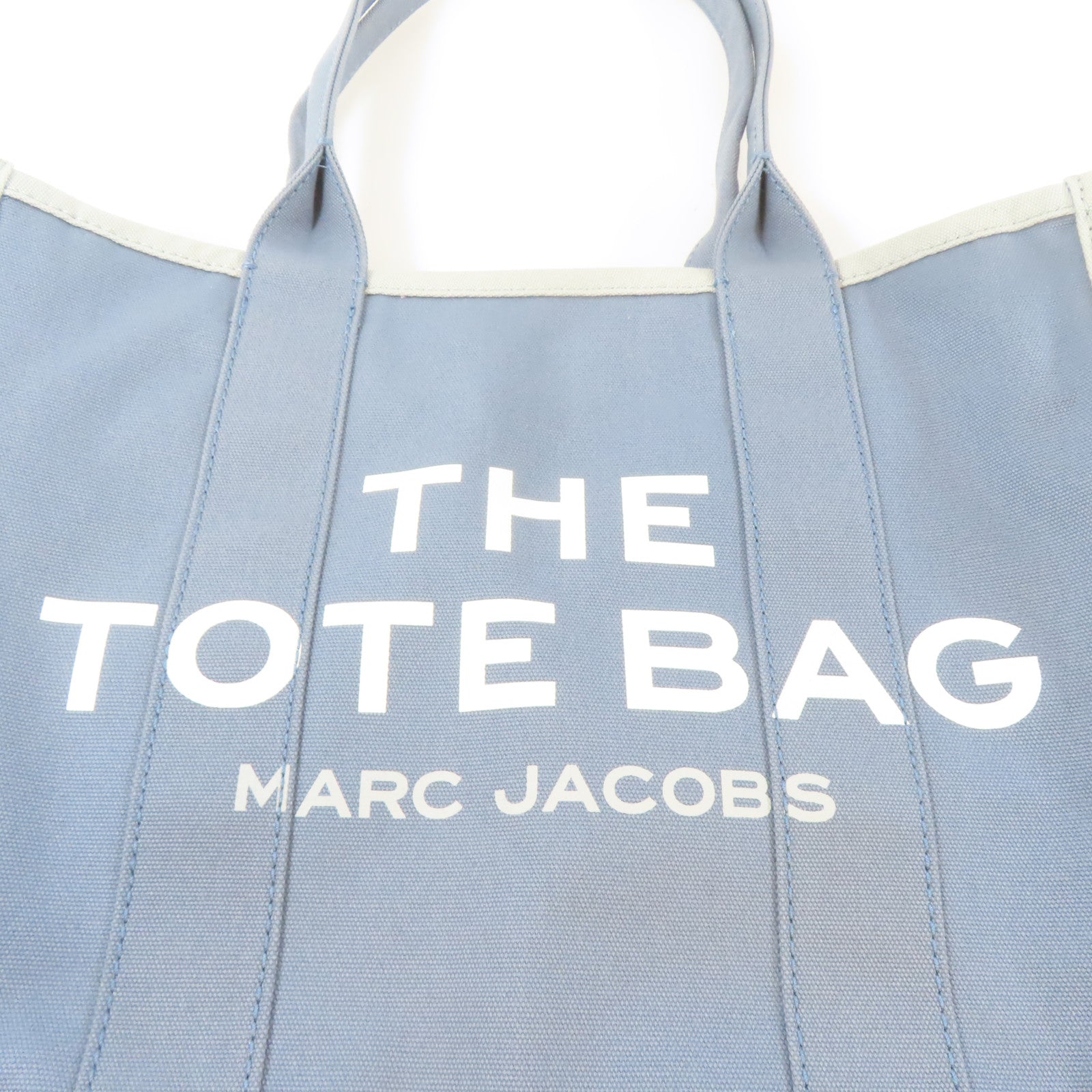 MARC JACOBS 帆布Tote Bag黑扣手挽袋藍色