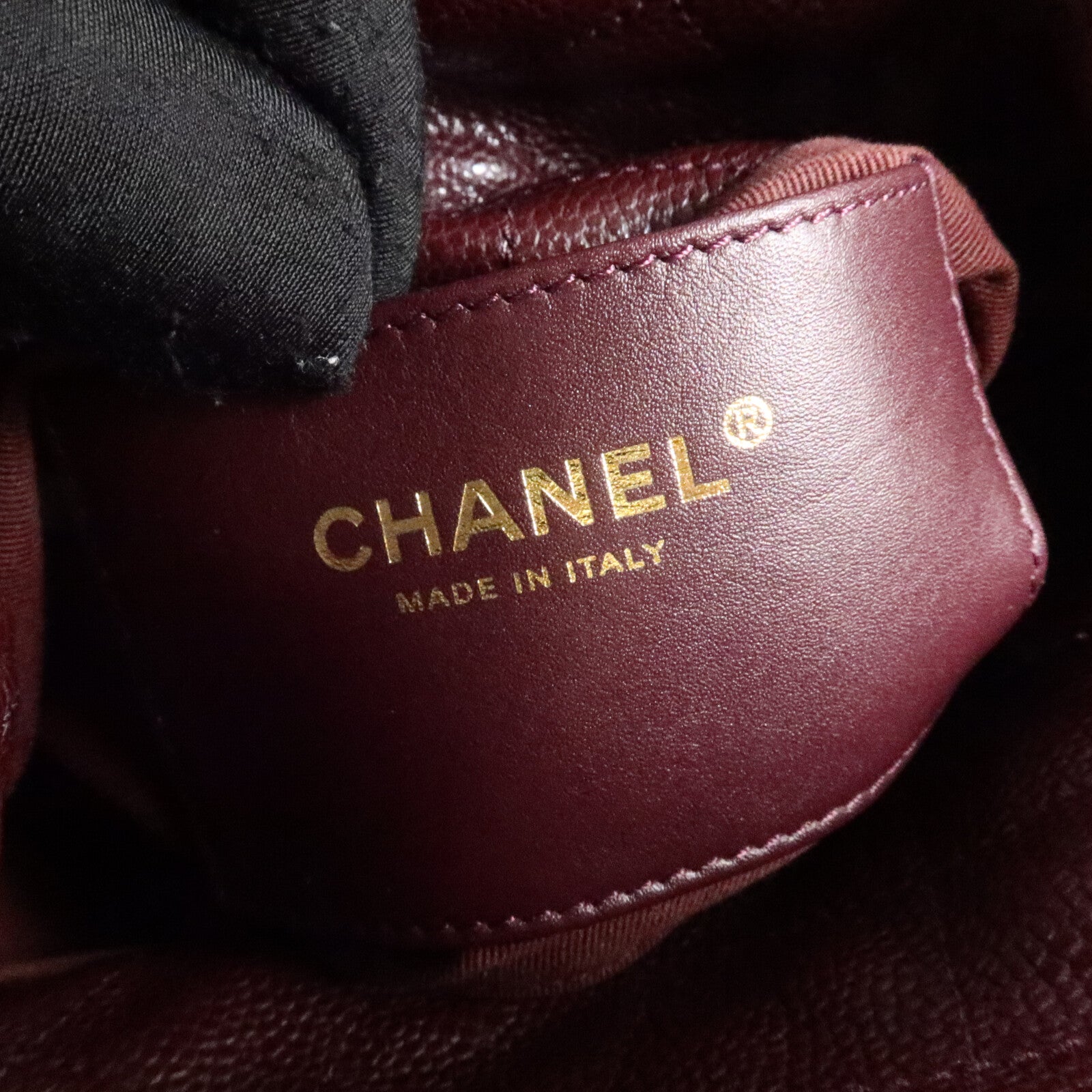 CHANEL 牛皮皮革Backpack鏈帶背包