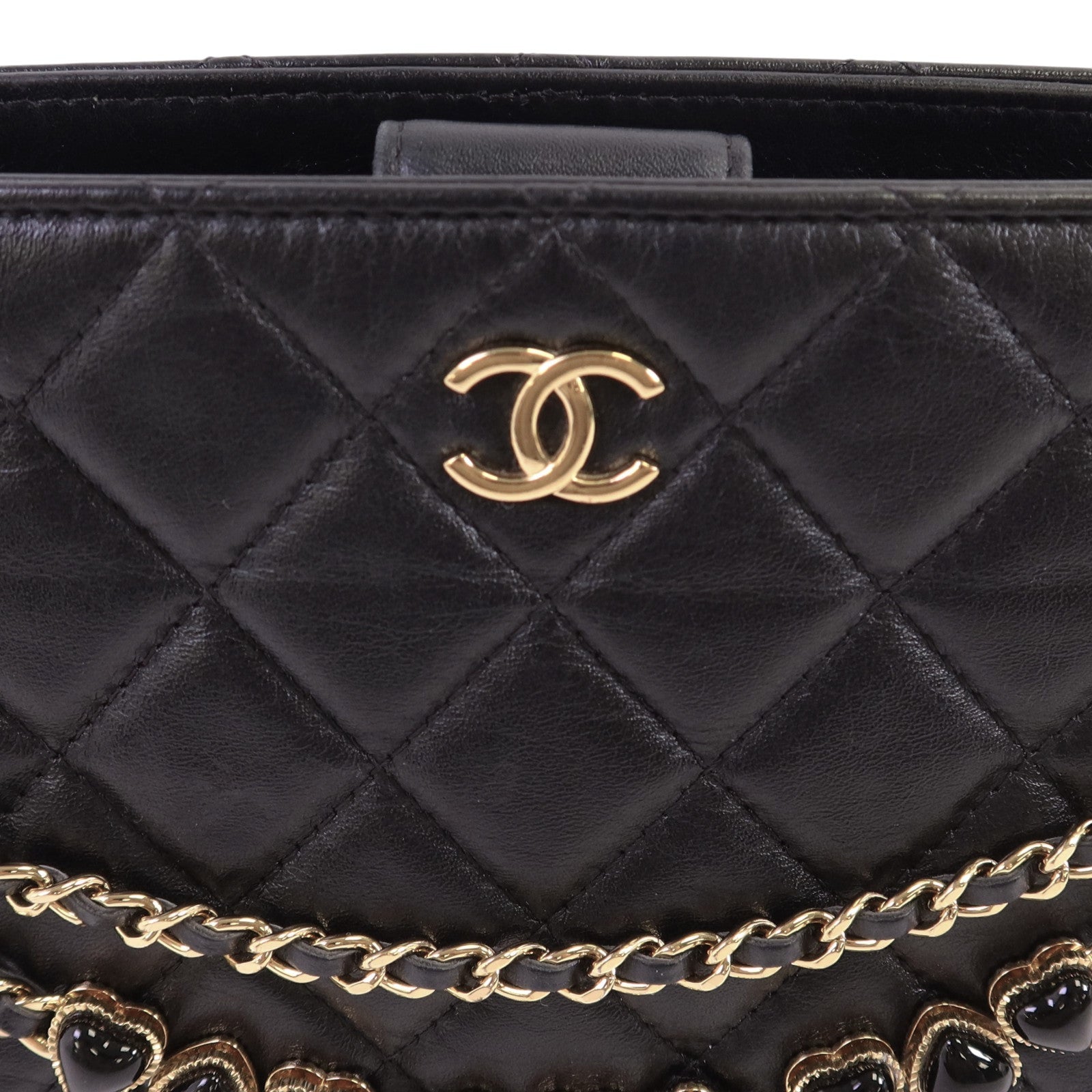 CHANEL 【激減優惠】羊皮皮革Chain Shoulder金扣鏈帶肩背袋
